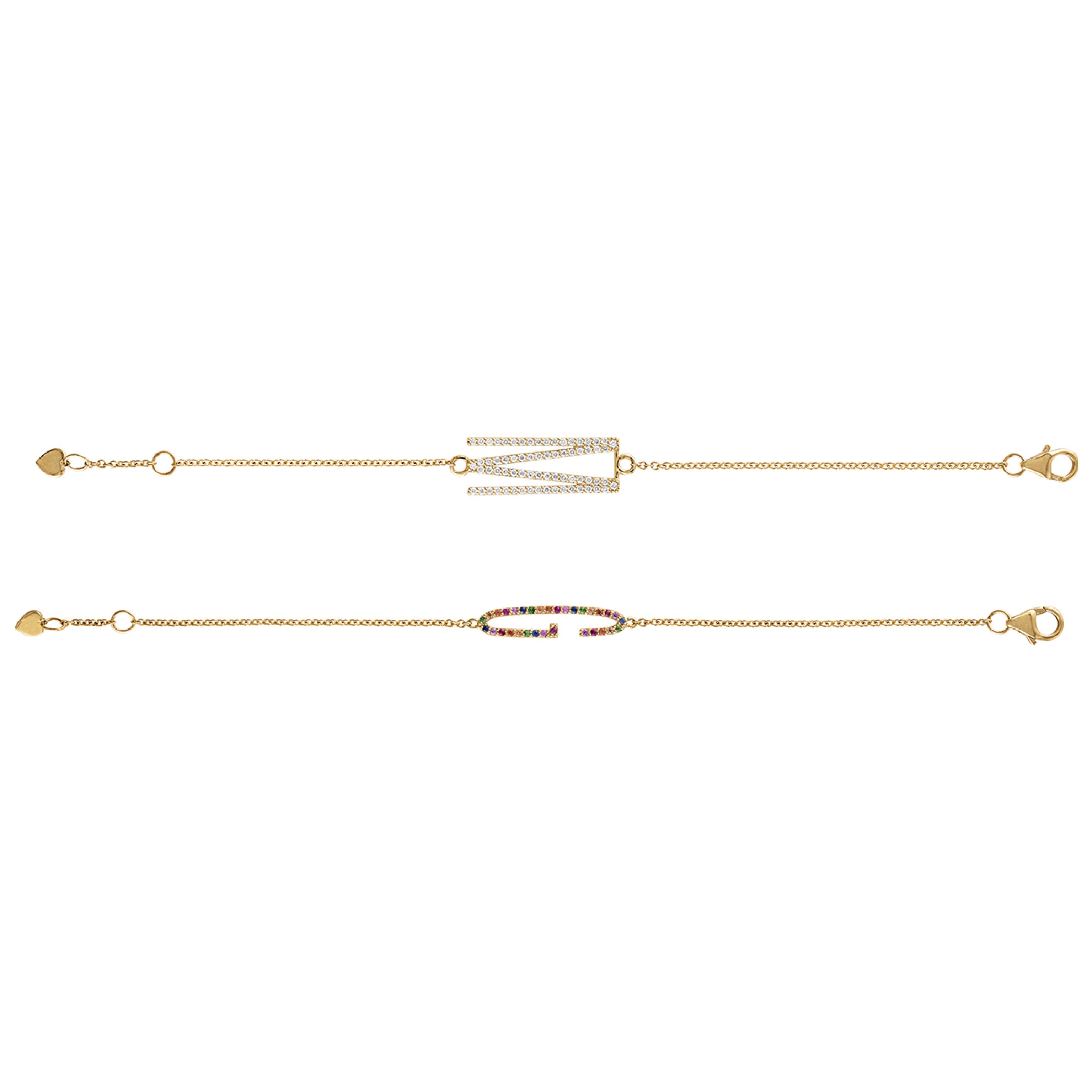 Elongated Initial Bracelets-Bracelet, Bracelets-Eden Presley Fine Jewelry