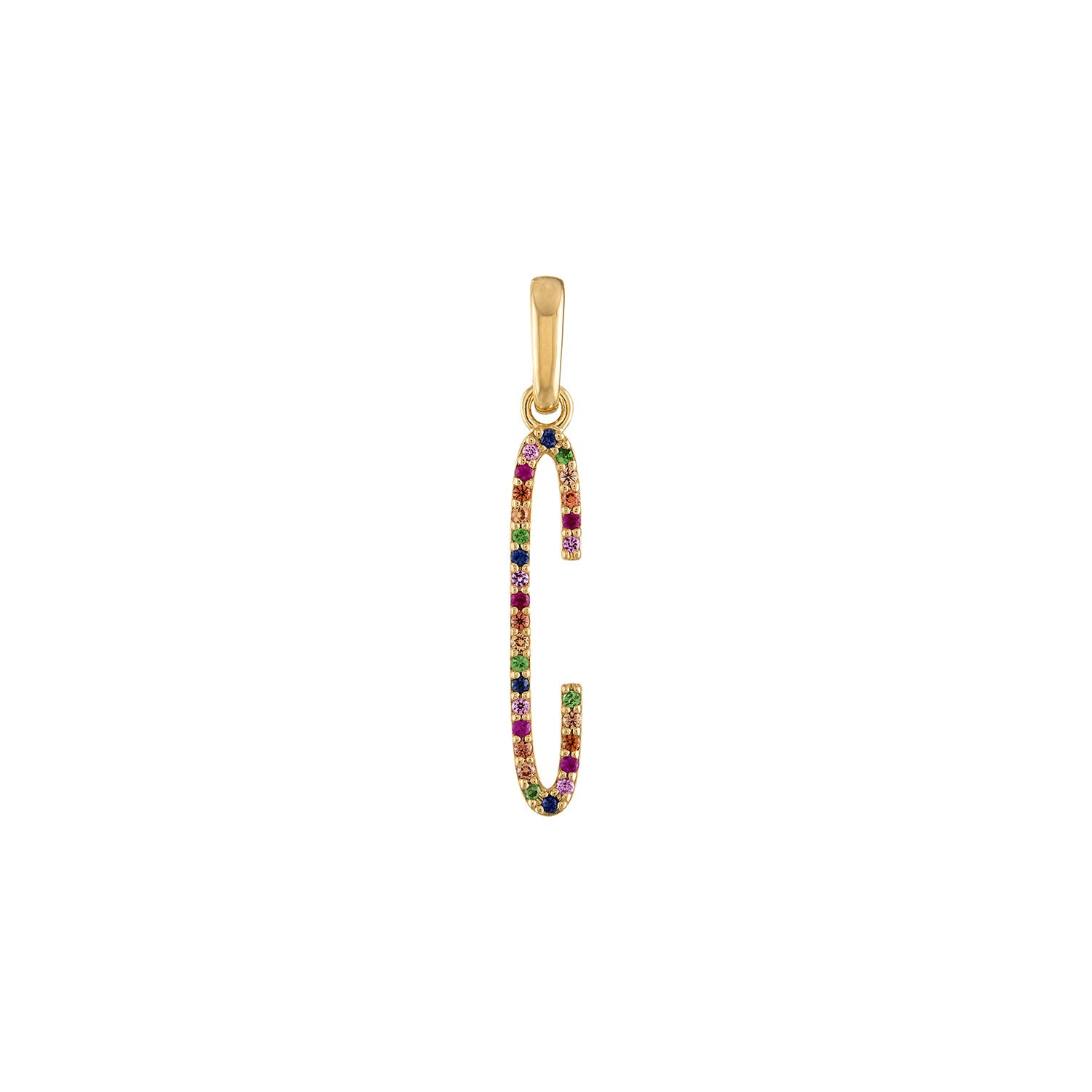 Elongated Ombre Initial Pendants-Necklace, pendant, necklaces-Eden Presley Fine Jewelry