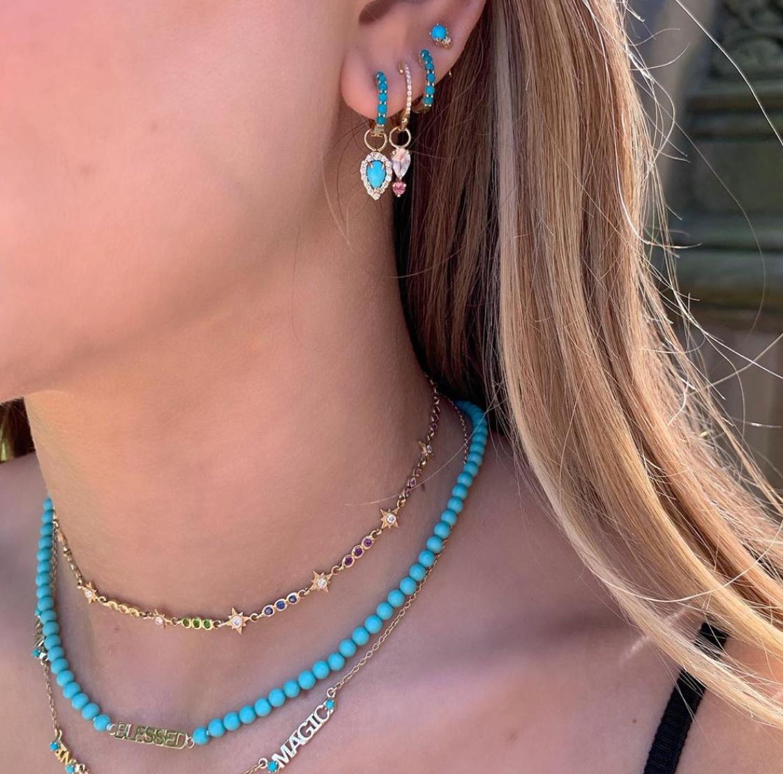 EP Signature Huggies Blue studs