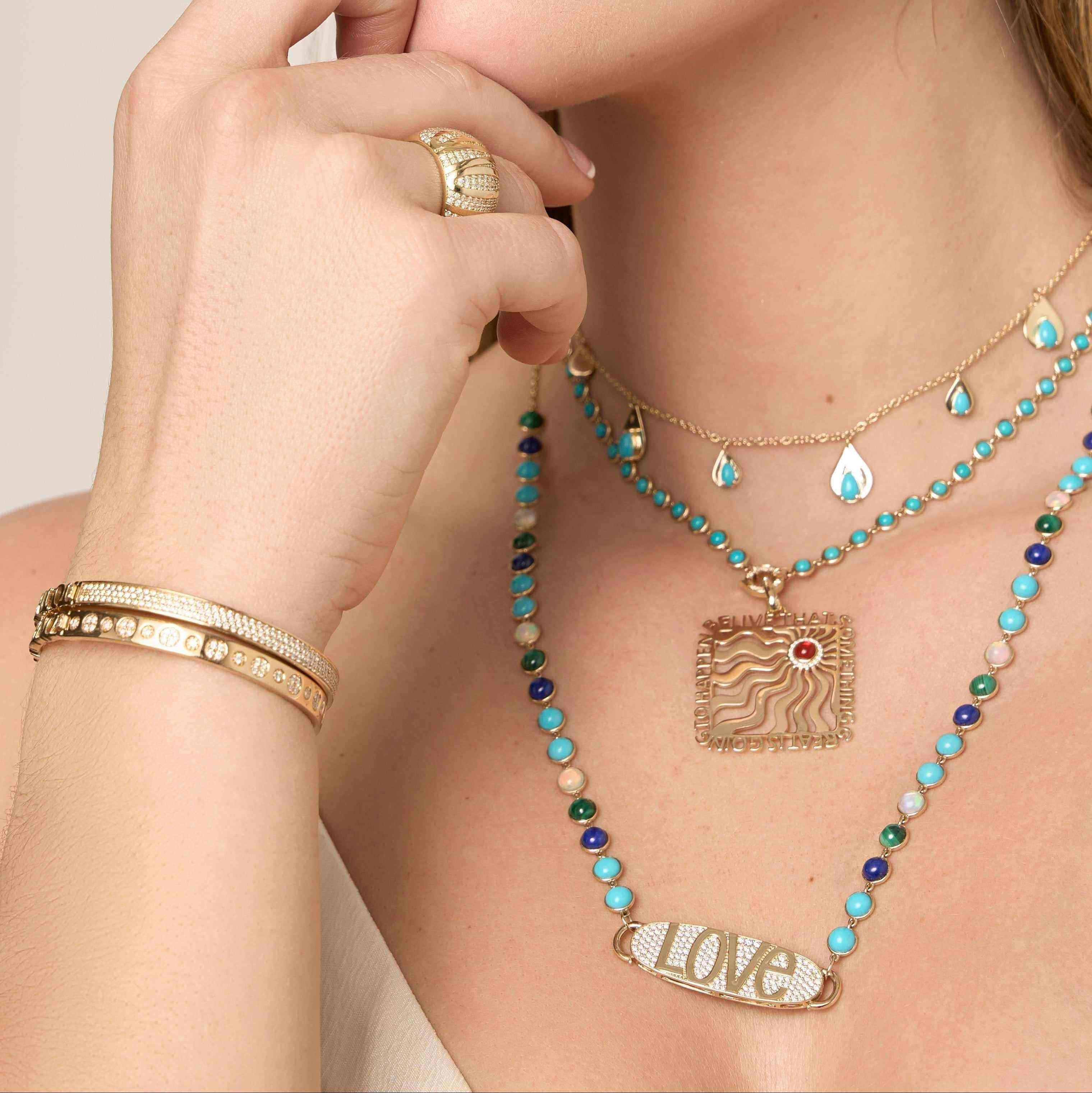 Express Yourself Word/Initial Locks(large)-Necklace, pendant, necklaces-Eden Presley Fine Jewelry