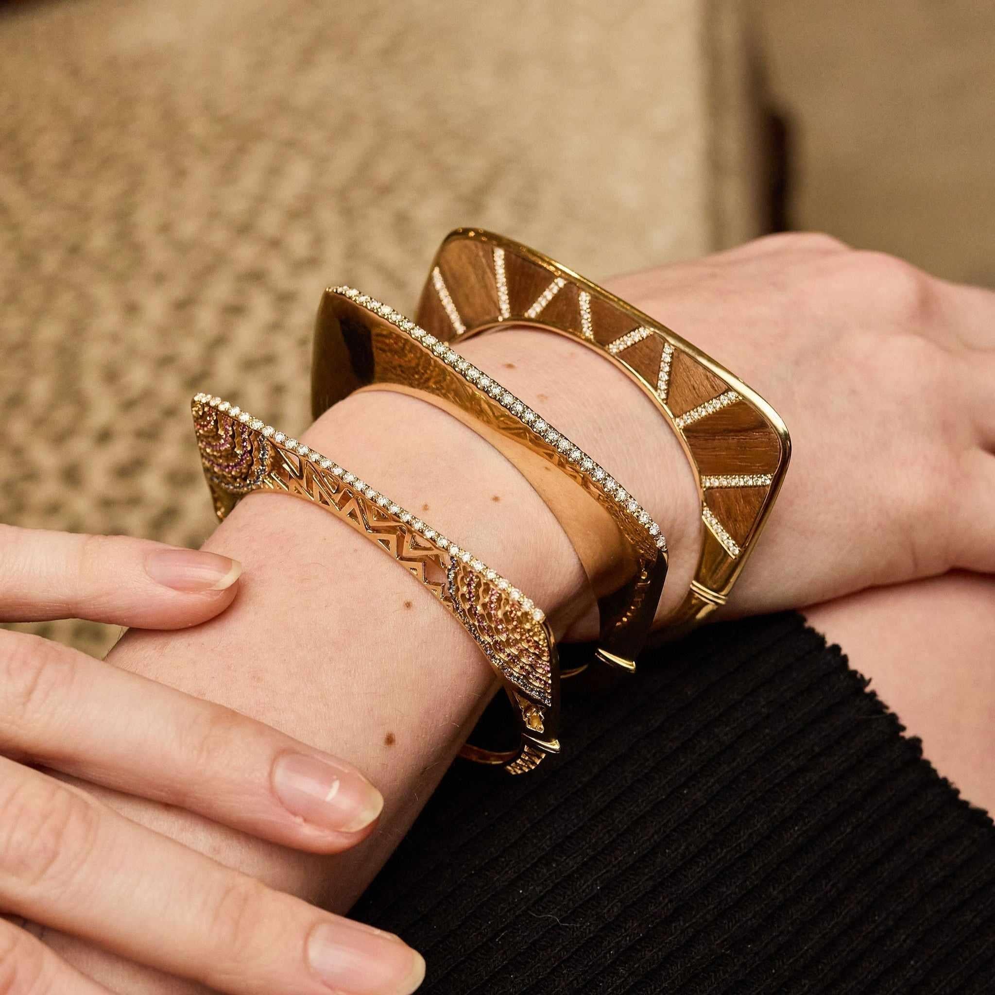 Golden Girl Diamond Bangle-Bracelet-Eden Presley Fine Jewelry