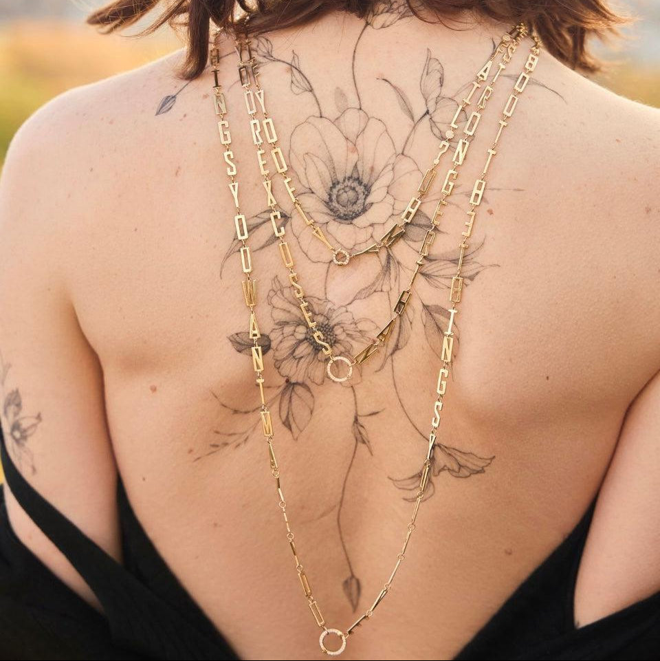 Golden Mantra Necklaces-Necklace-Eden Presley Fine Jewelry