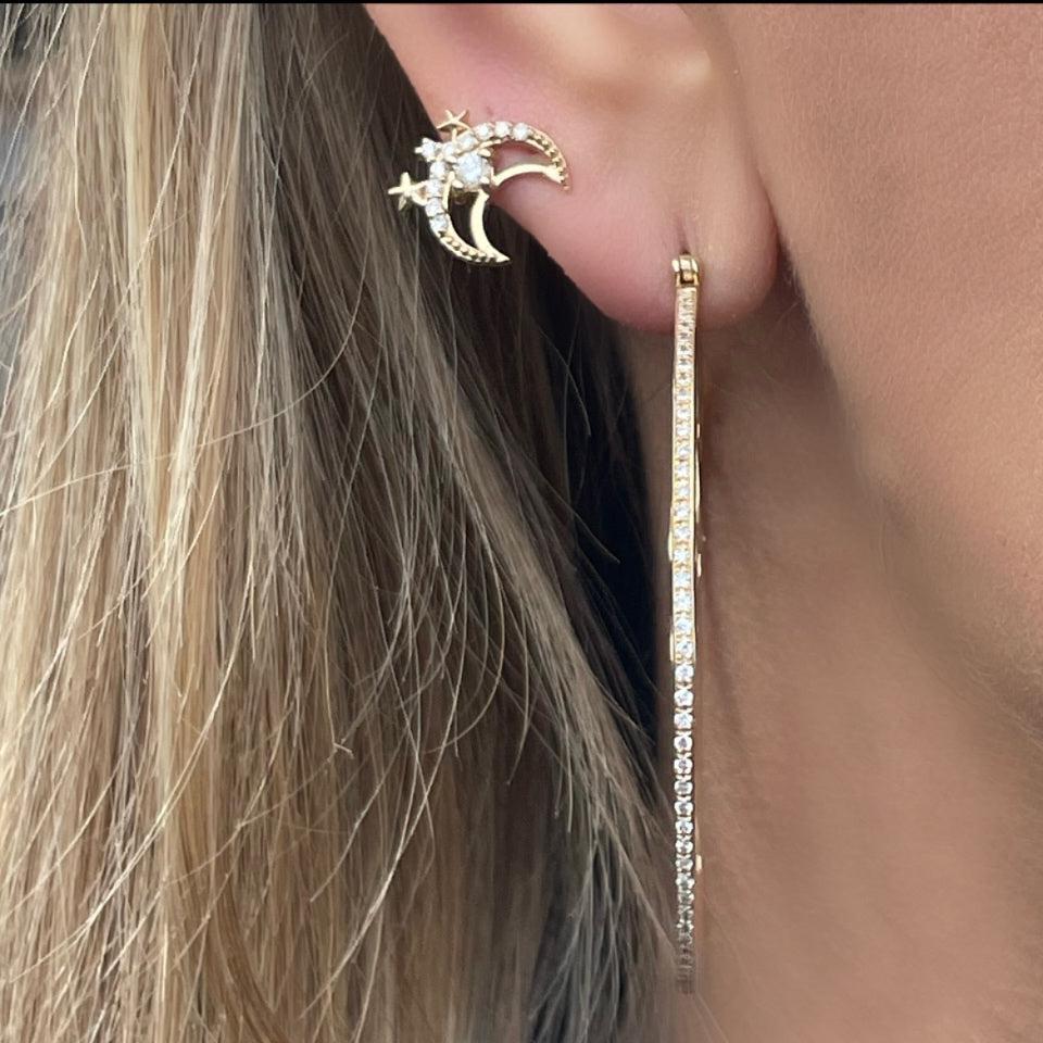 Harmony Diamond Hoops-Earrings-Eden Presley Fine Jewelry