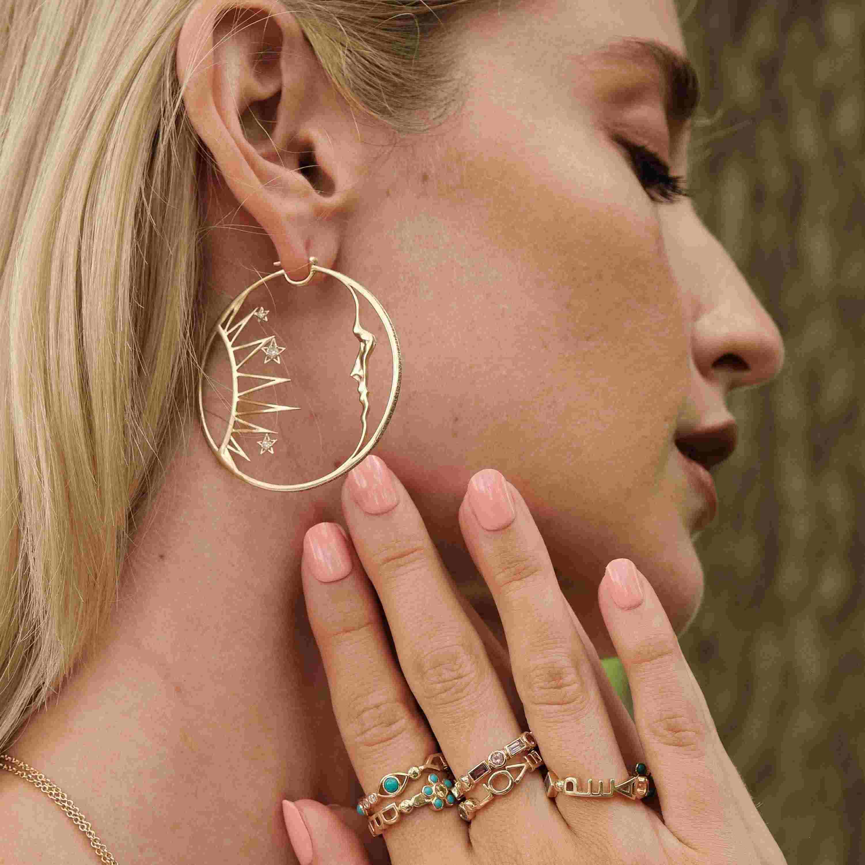 Harmony Diamond Hoops-Earrings-Eden Presley Fine Jewelry