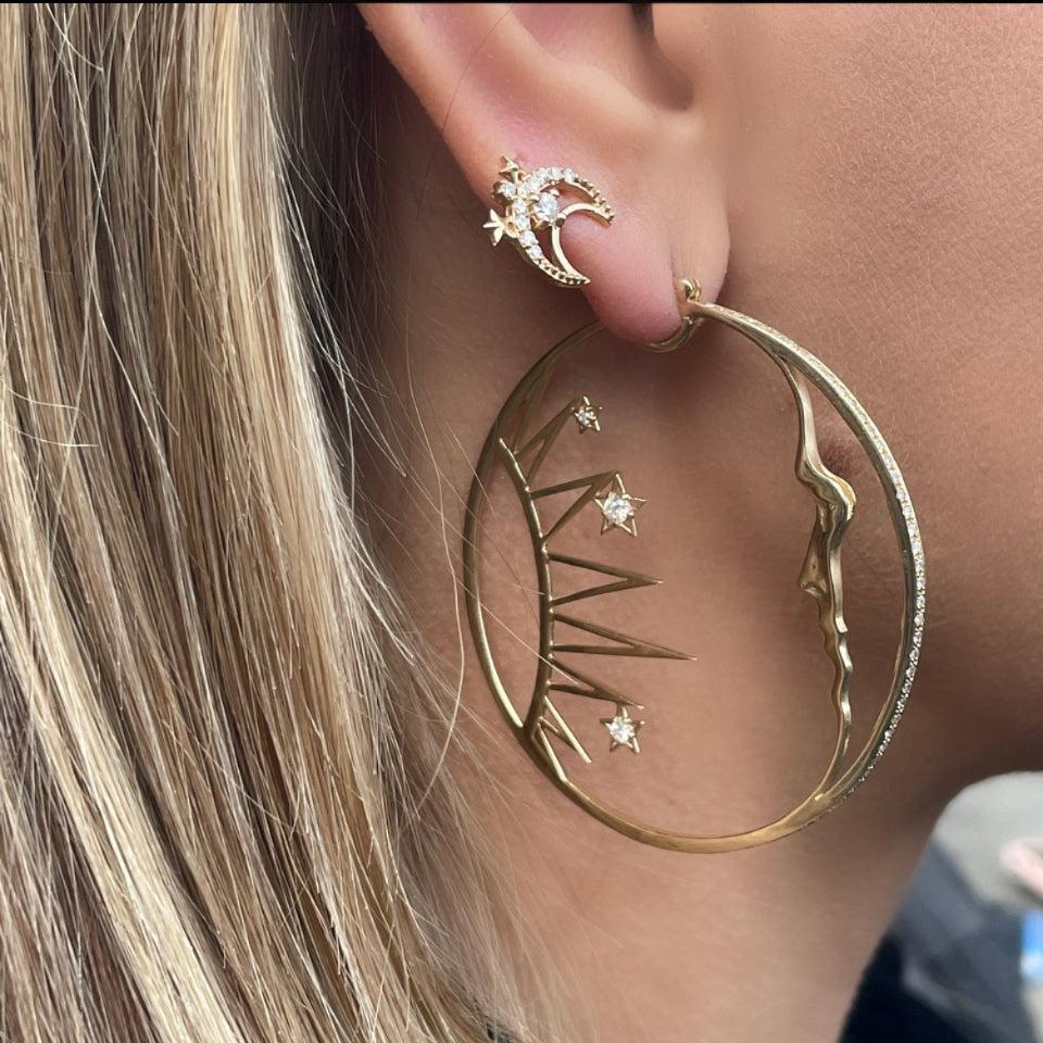 Harmony Diamond Hoops-Earrings-Eden Presley Fine Jewelry