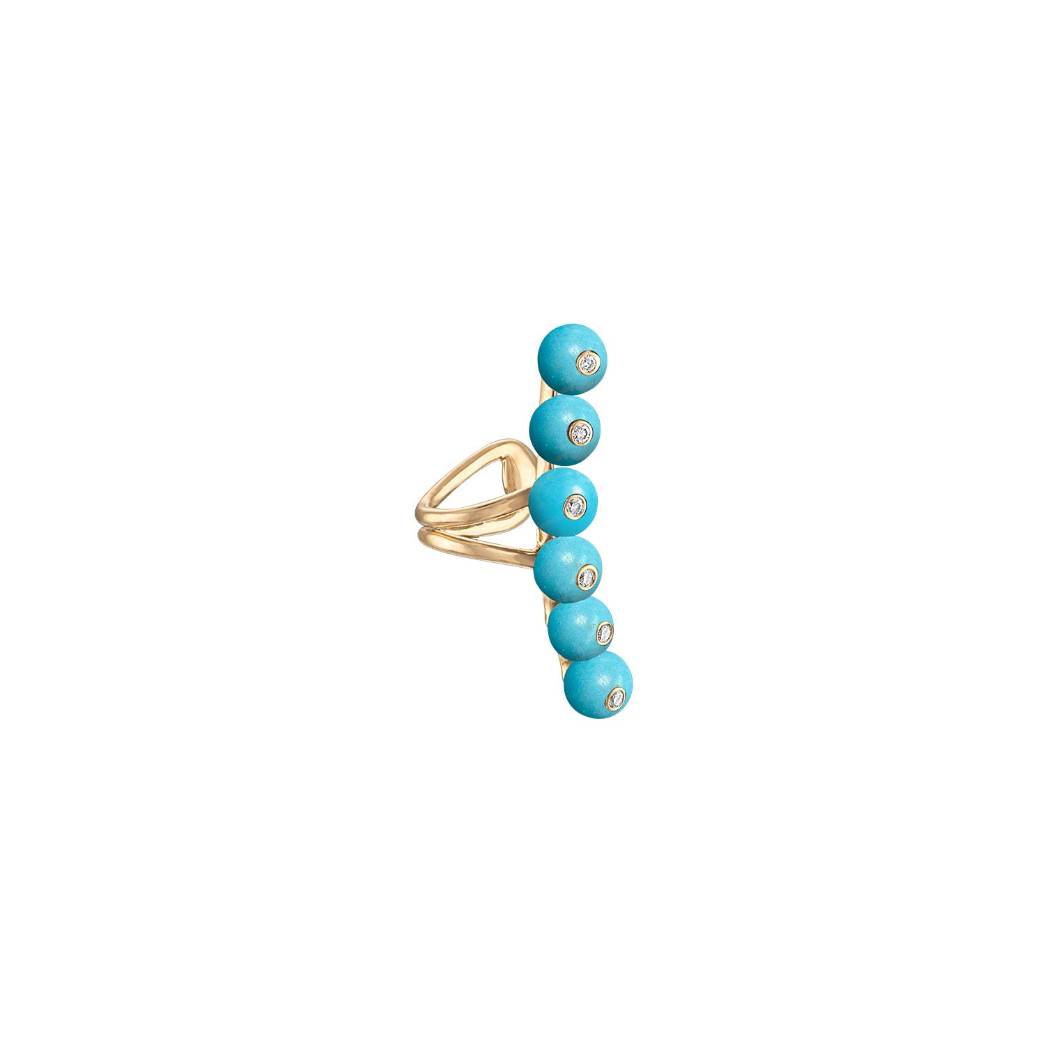 Bubbles Single Row Ear Cuff