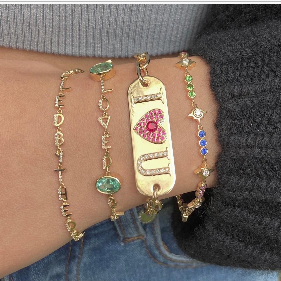 I❤️U ID Bracelet-Bracelets-Eden Presley Fine Jewelry