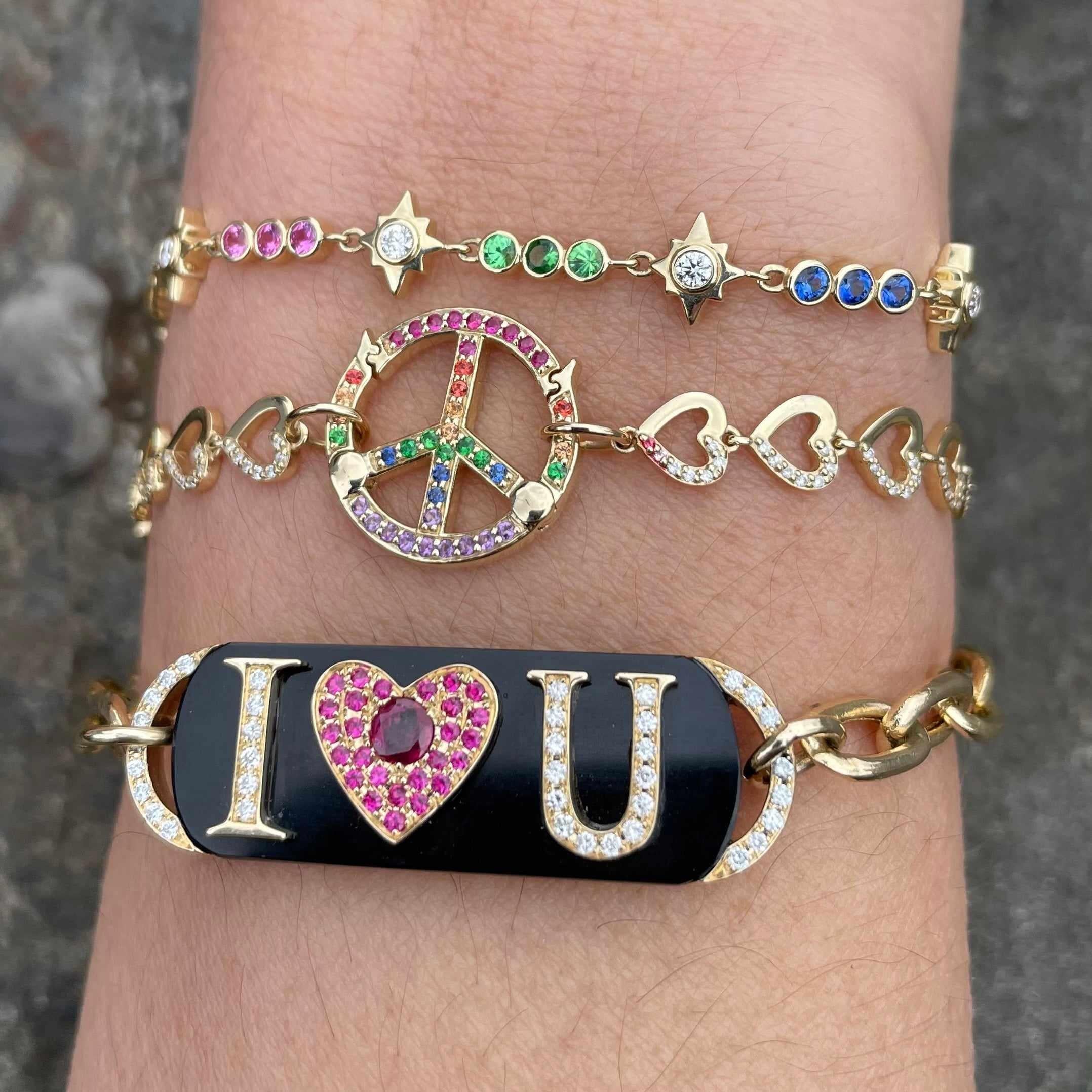 I❤️U ID Bracelet-Bracelets-Eden Presley Fine Jewelry