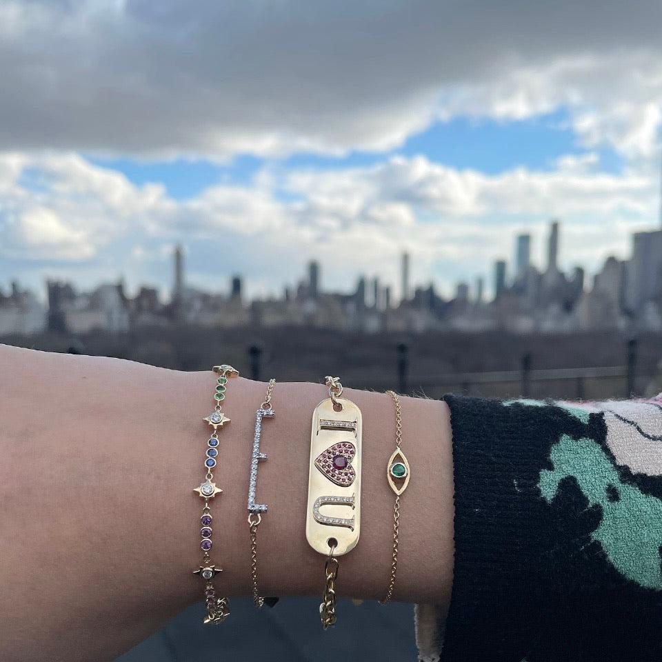 I❤️U ID Bracelet-Bracelets-Eden Presley Fine Jewelry