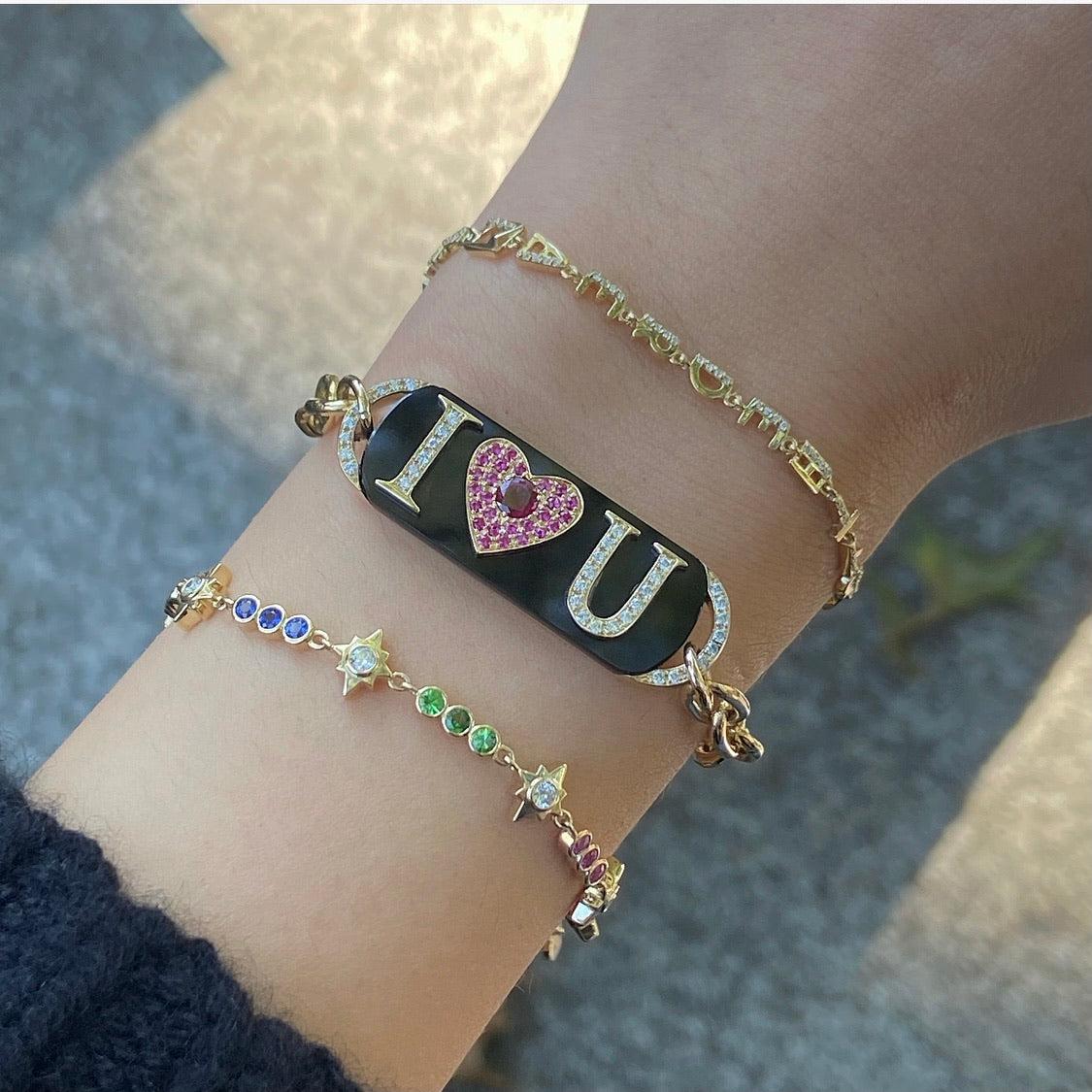 I❤️U ID Bracelet-Bracelets-Eden Presley Fine Jewelry