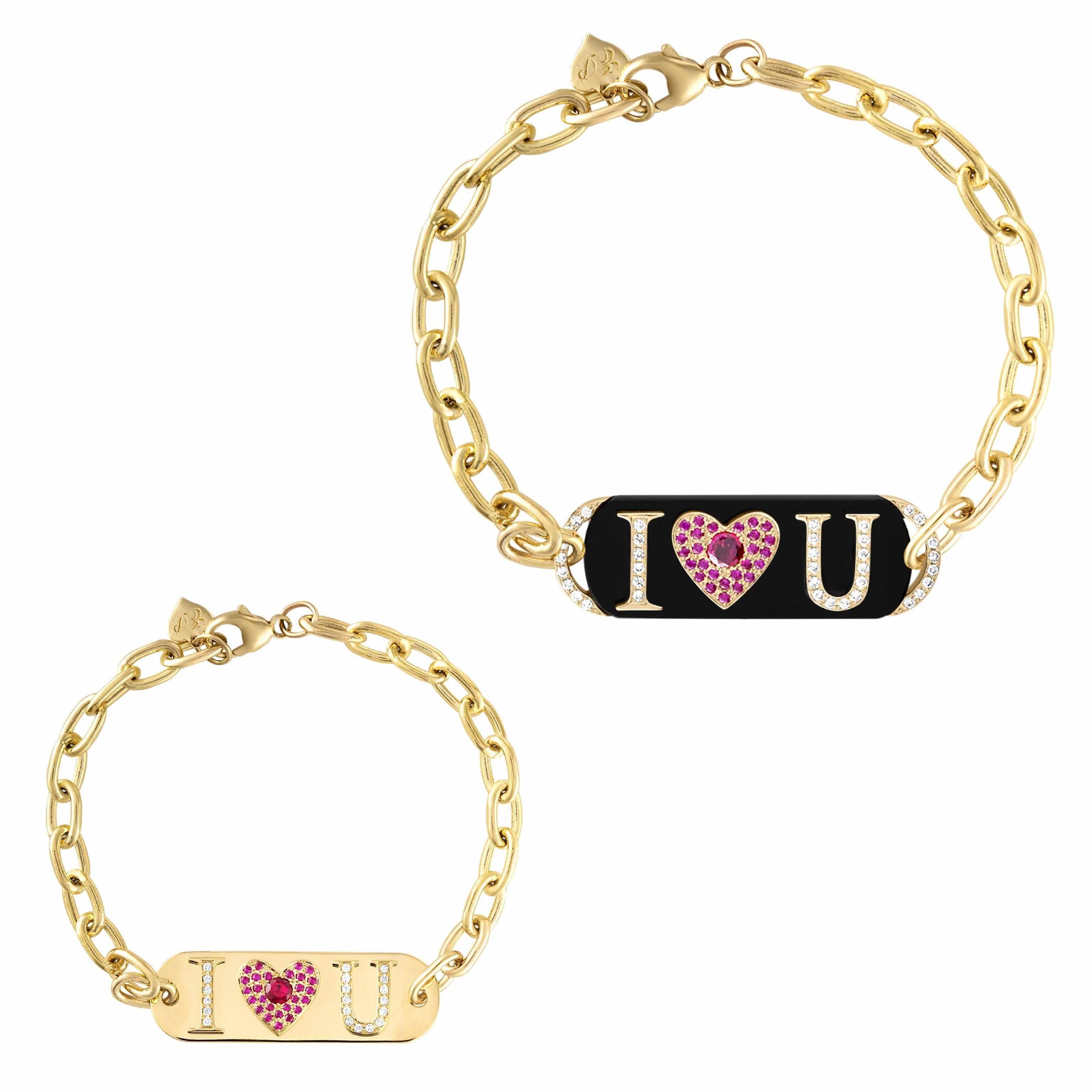 I❤️U ID Bracelet-Bracelets-Eden Presley Fine Jewelry
