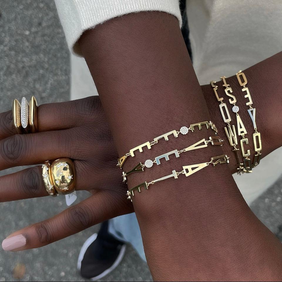 "Just Be" Mantra Diamond Bracelets-Bracelet-Eden Presley Fine Jewelry