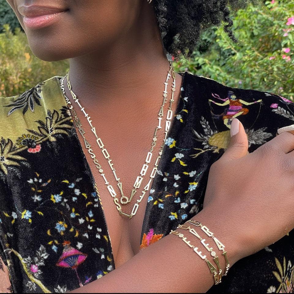 "Just Be" Mantra Diamond Bracelets-Bracelet-Eden Presley Fine Jewelry