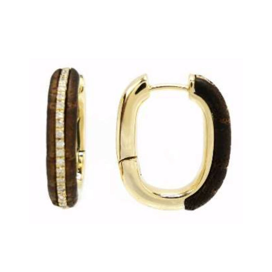 Knock on Wood Elongated Huggie-Eden Presley Fine Jewelry
