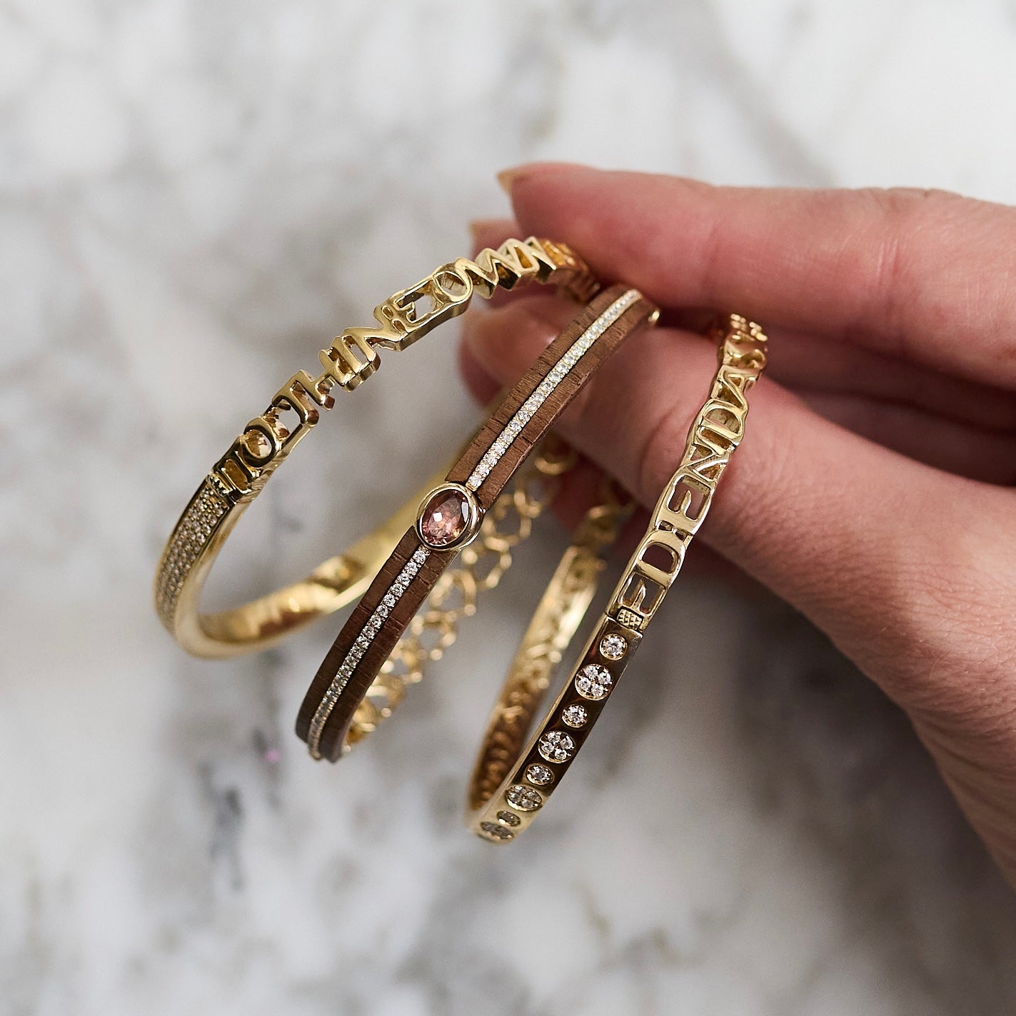 Stoned Love Bangle-Love Bracelets
