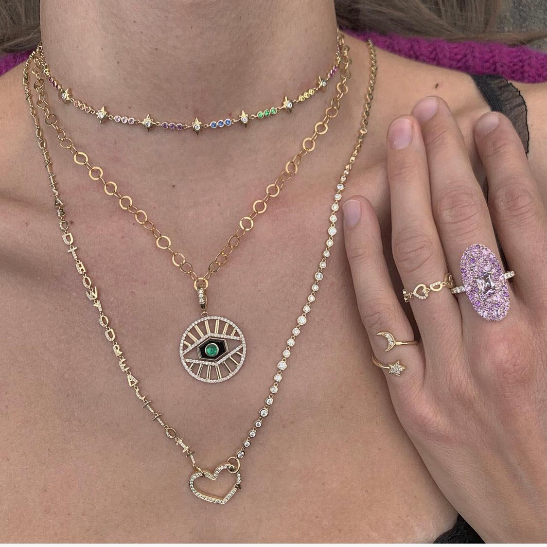 Little 3rd Eye Flip Pendant-Necklace, pendant, necklaces-Eden Presley Fine Jewelry