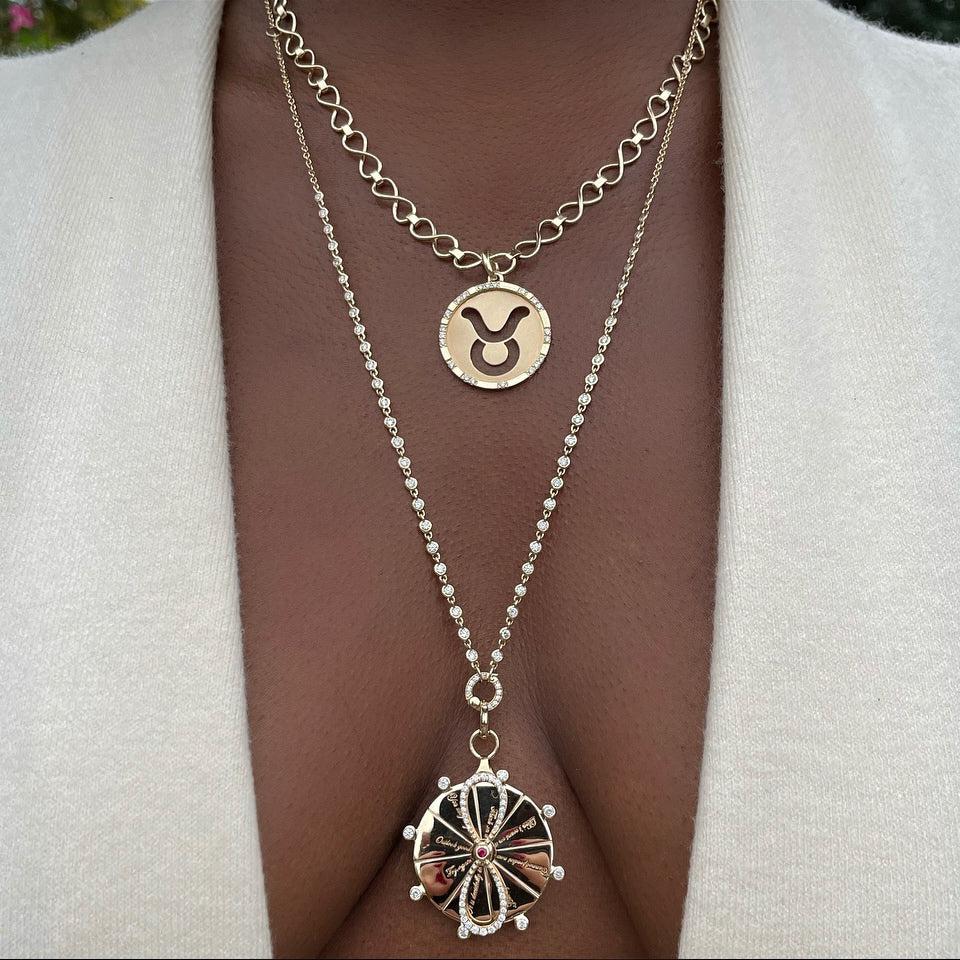 Magic 8 Spinner Pendant-necklace, necklaces lock-Eden Presley Fine Jewelry