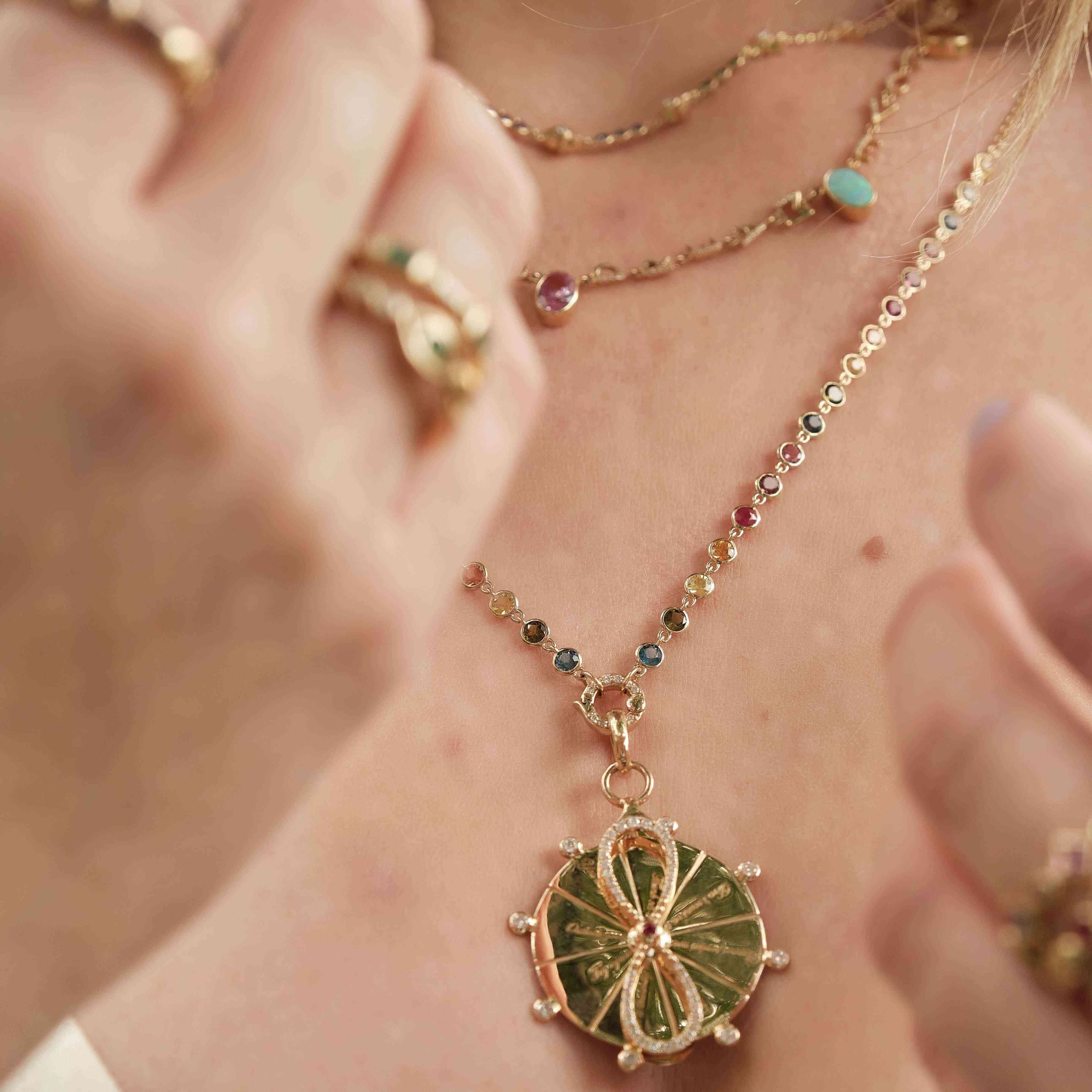 Magic 8 Spinner Pendant-necklace, necklaces lock-Eden Presley Fine Jewelry