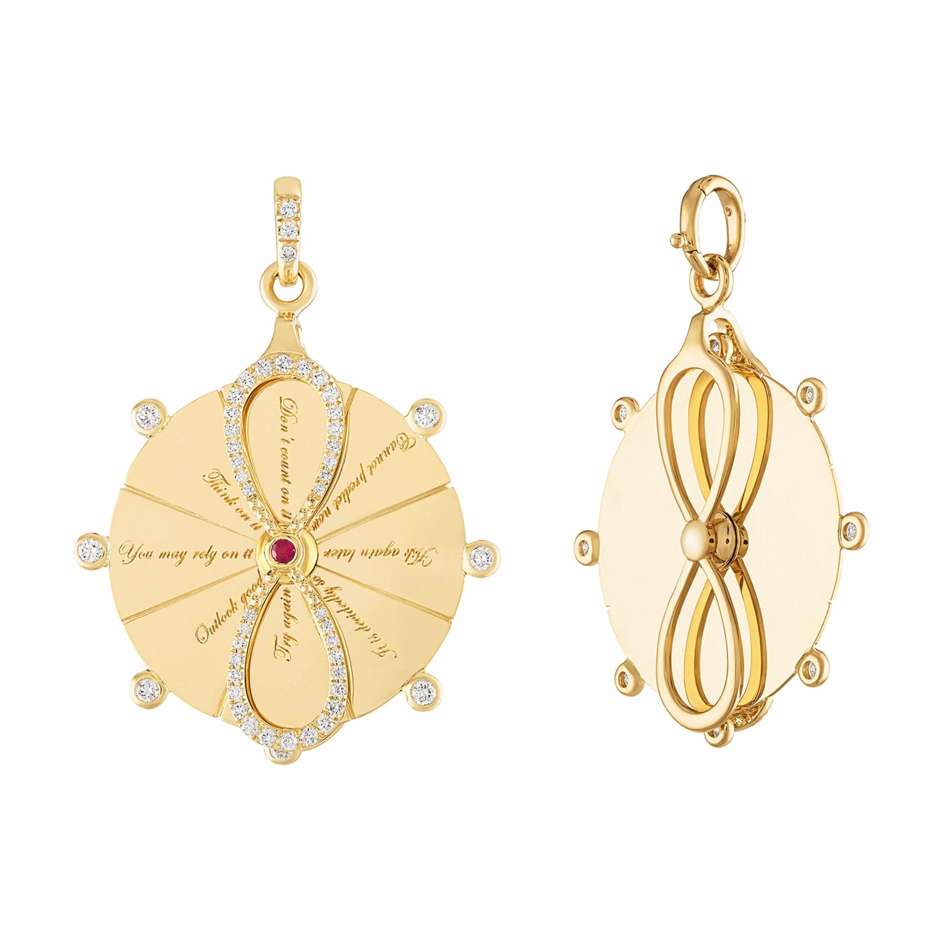 Magic 8 Spinner Pendant-necklace, necklaces lock-Eden Presley Fine Jewelry