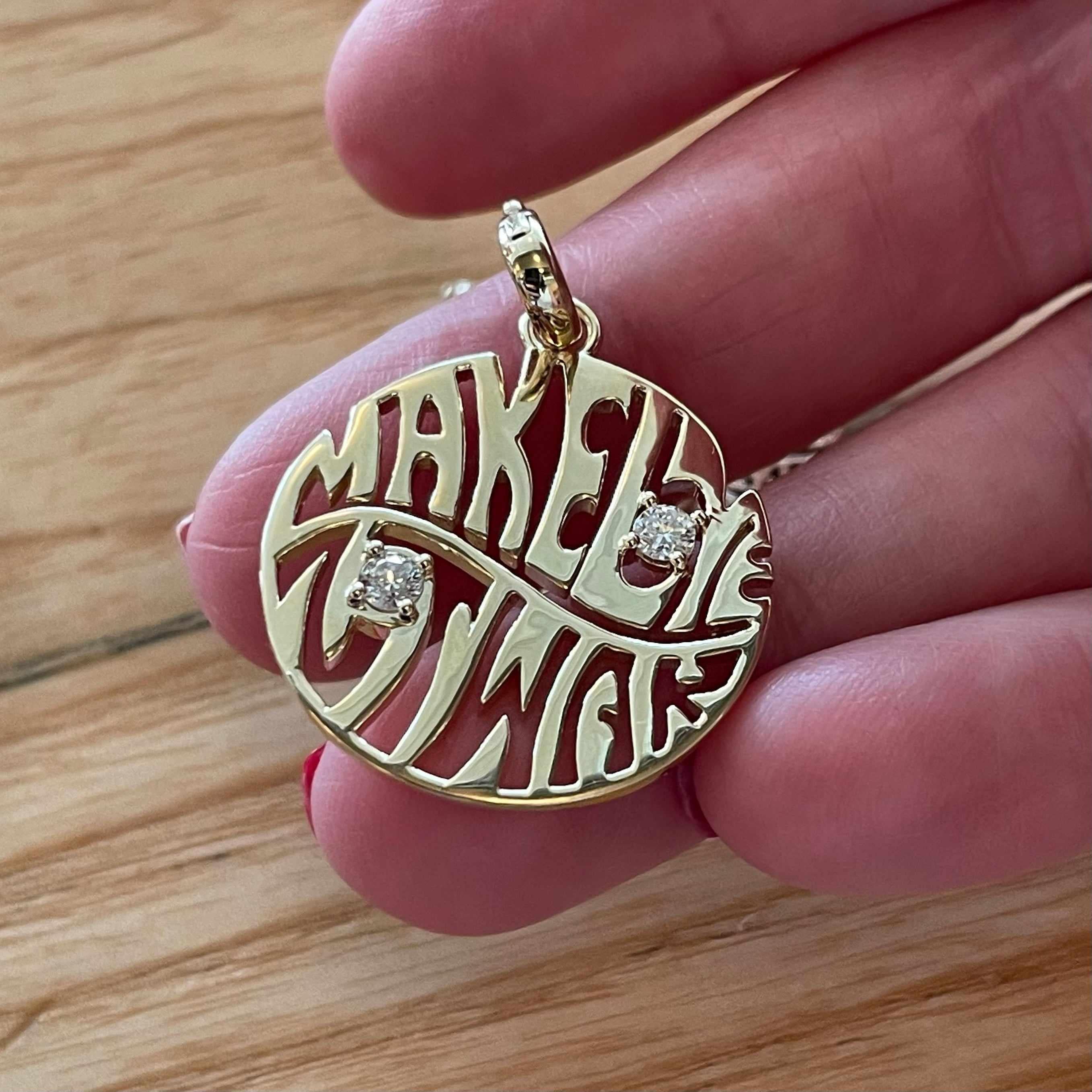 Make love not war pendant-Jewelry-Eden Presley Fine Jewelry