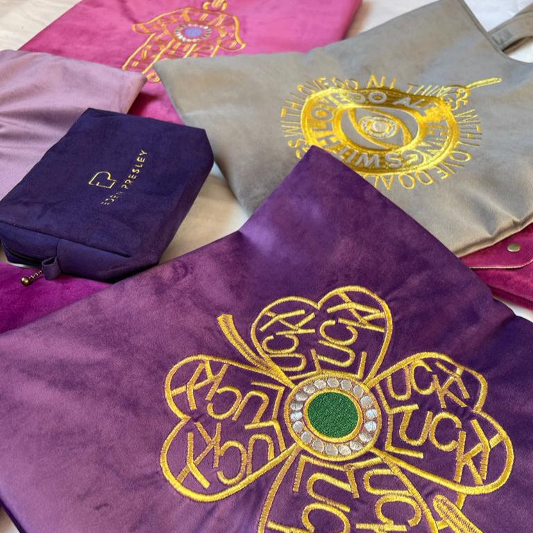 Mantra Velvet Tote Bag-Eden Presley Fine Jewelry