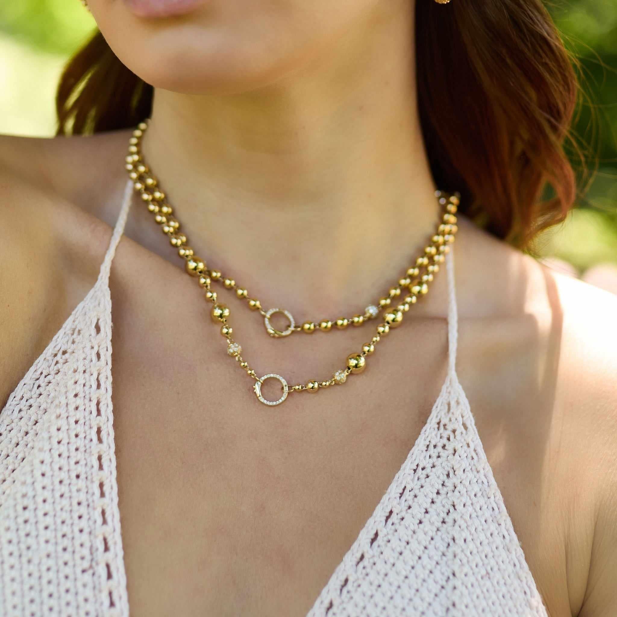 Mardis Gras mixed bead-necklace, necklaces, lock-Eden Presley Fine Jewelry