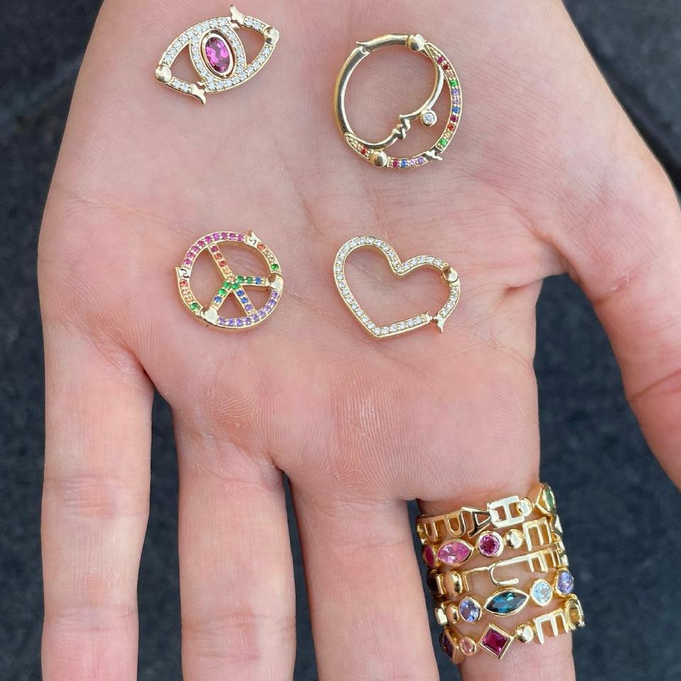 Moon Face Lock-Bracelets, Necklace-Eden Presley Fine Jewelry