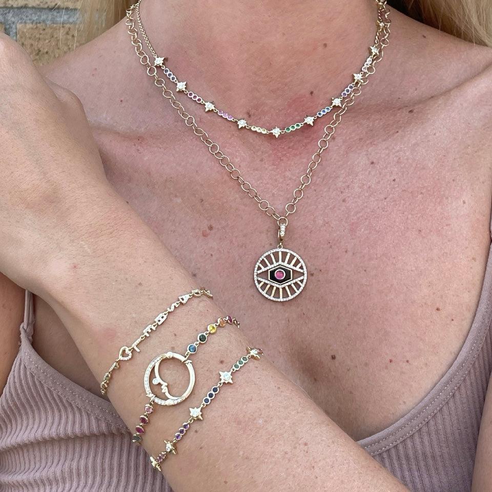 Moon Face Lock-Bracelets, Necklace-Eden Presley Fine Jewelry