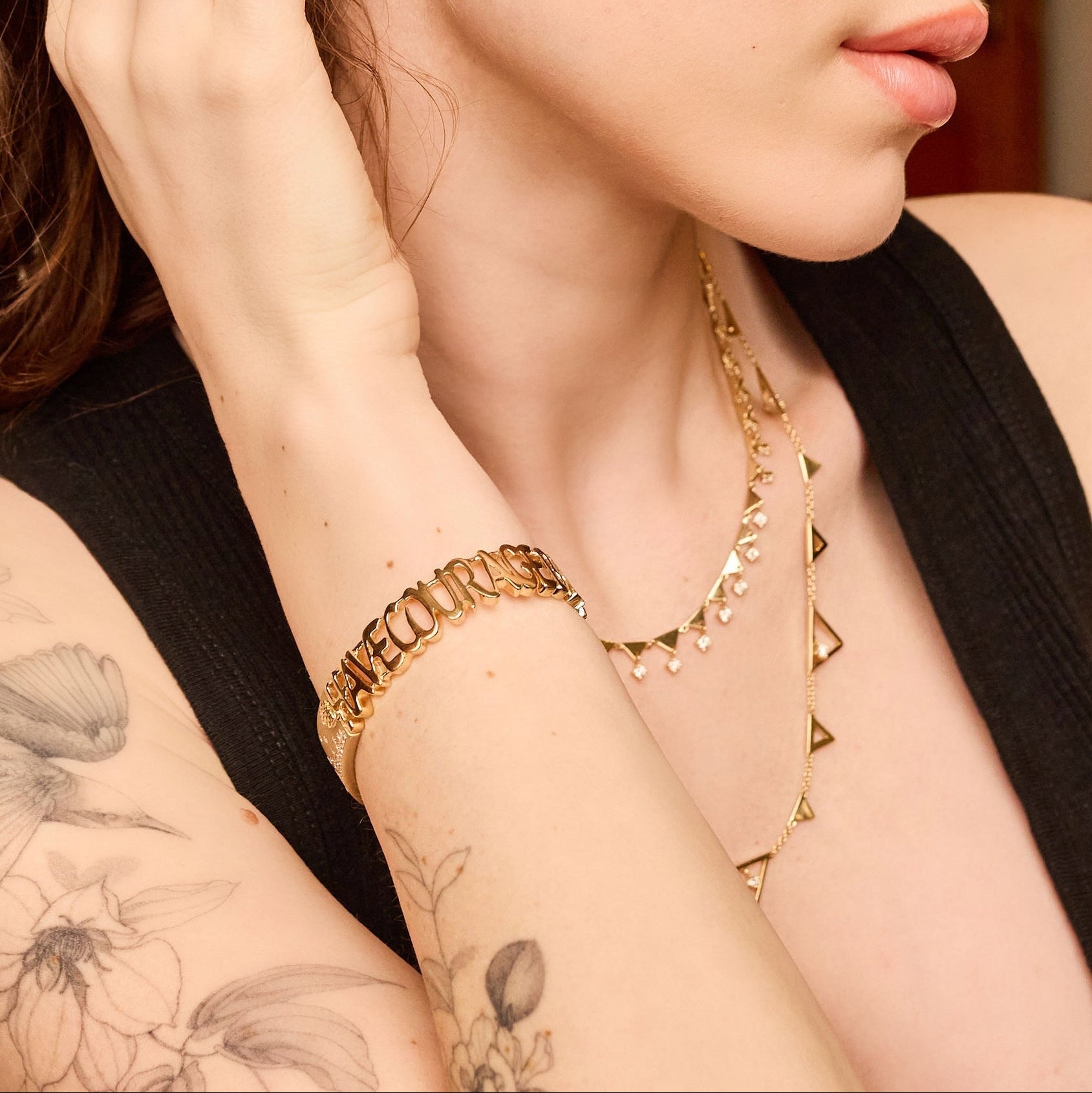 More than the moon Diamond Bangle-Model