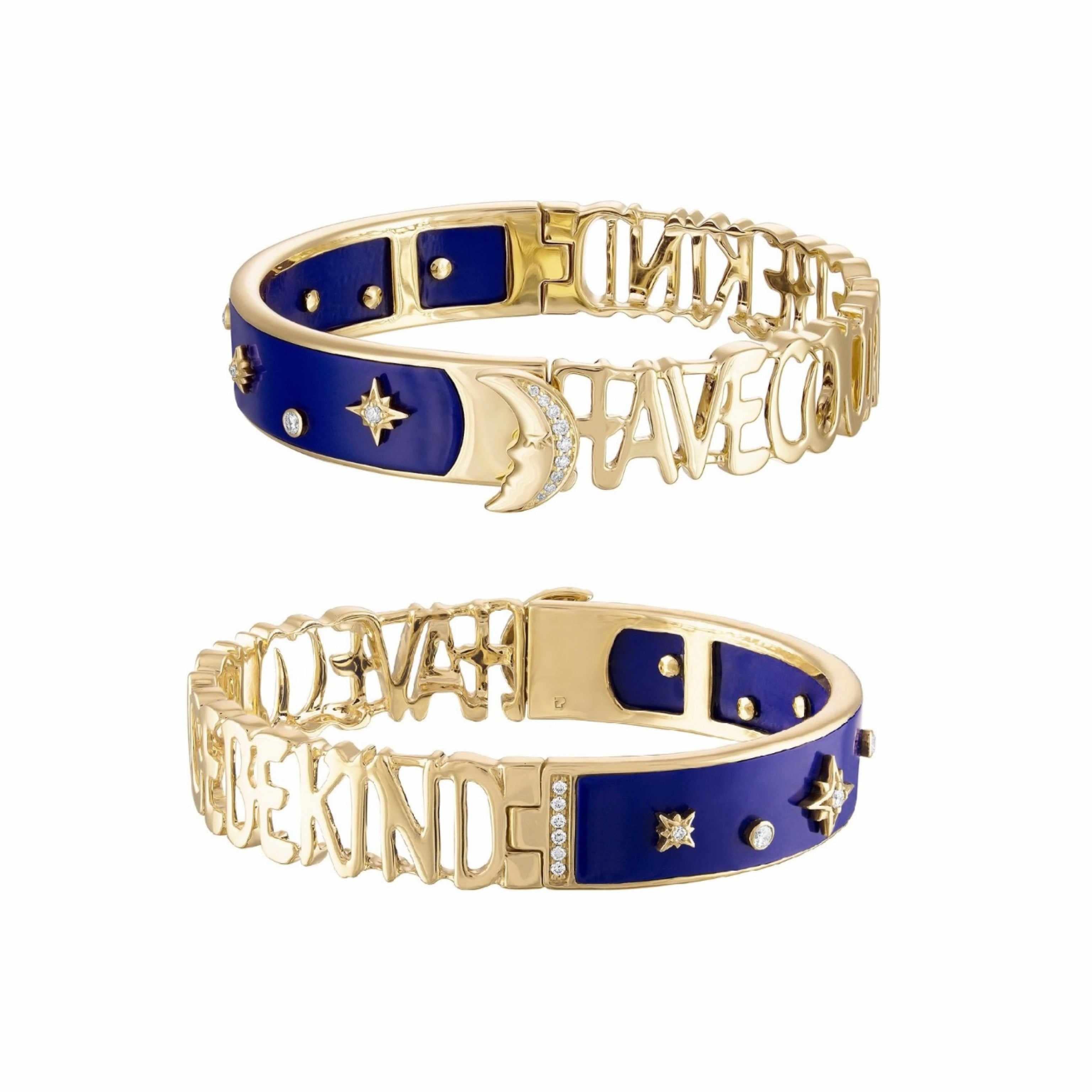More than the Moon Lapis Bangle-Bracelets-Eden Presley Fine Jewelry