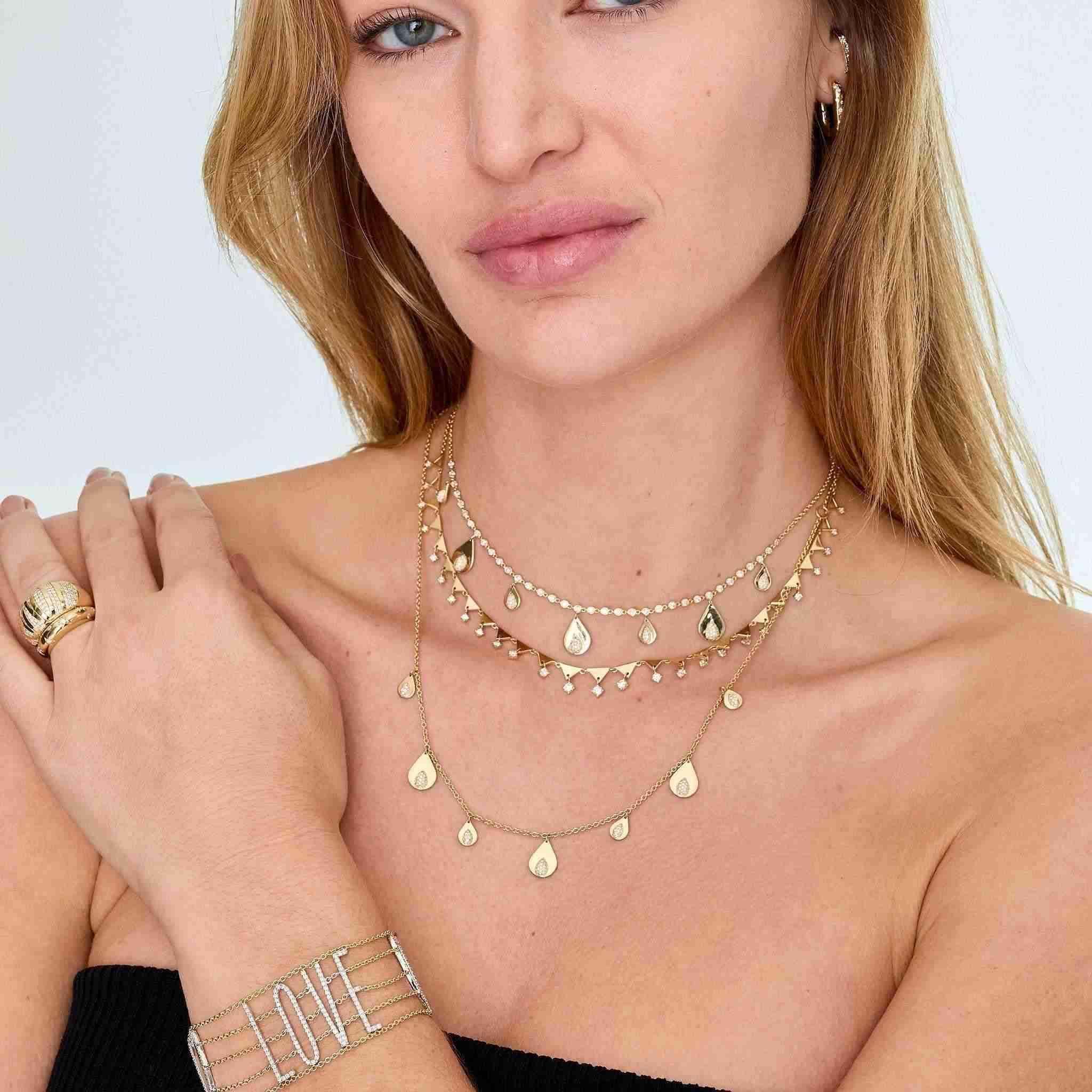 Multi chain Mantra Bracelet-Look