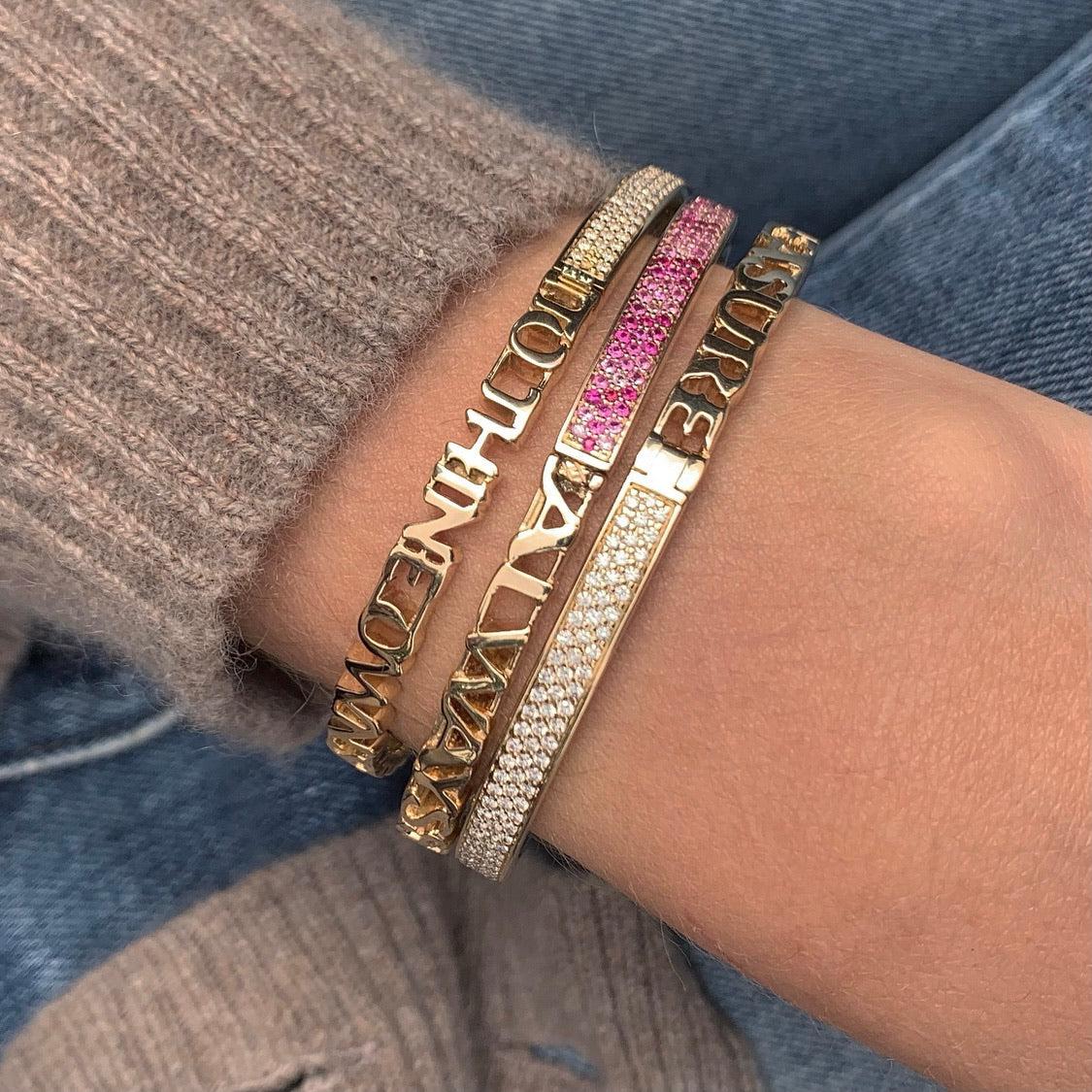 Ombre Half & Half Bangle-Bracelets-Eden Presley Fine Jewelry