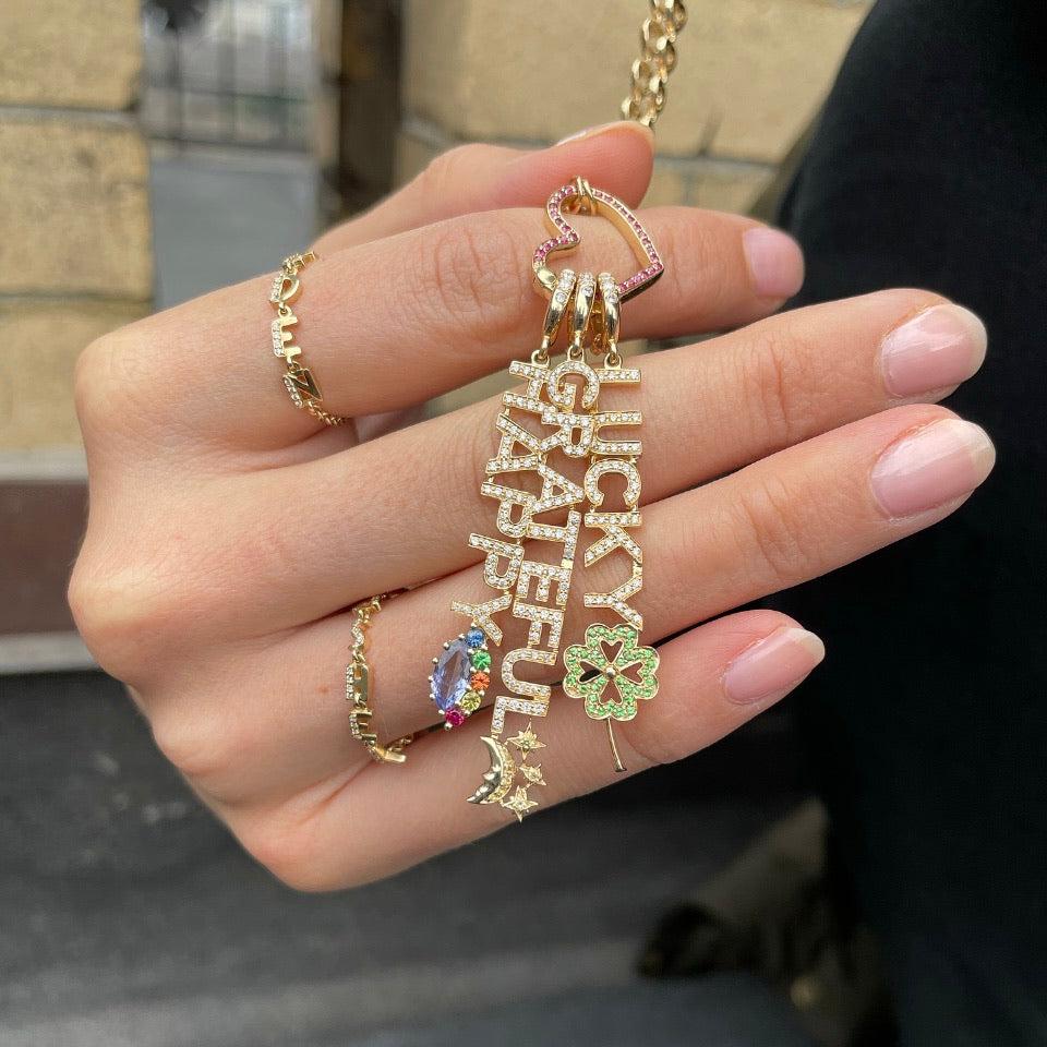 One Word Mantra Pendants Jewelry