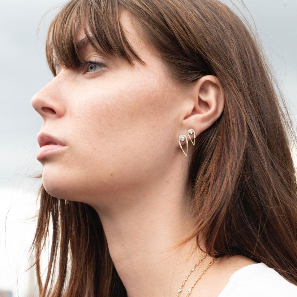 Peacock Studs-Studs-left side look