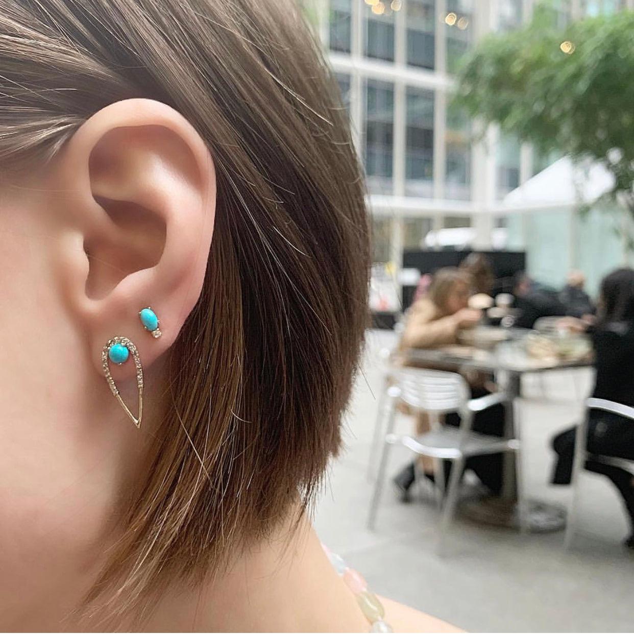 Peacock Studs-Studs-left side look