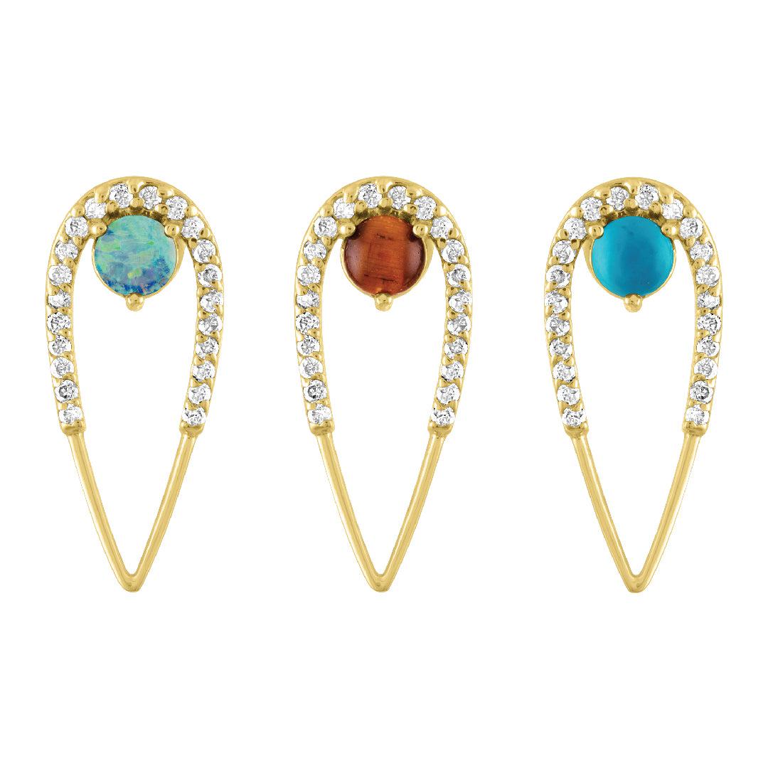 Peacock Studs-Studs-Multiple color