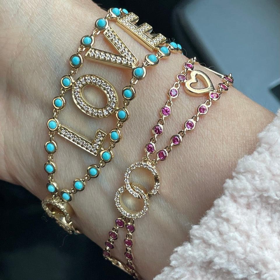 Precious Stone Mantra Bracelet-Bracelet, Bracelets-Eden Presley Fine Jewelry