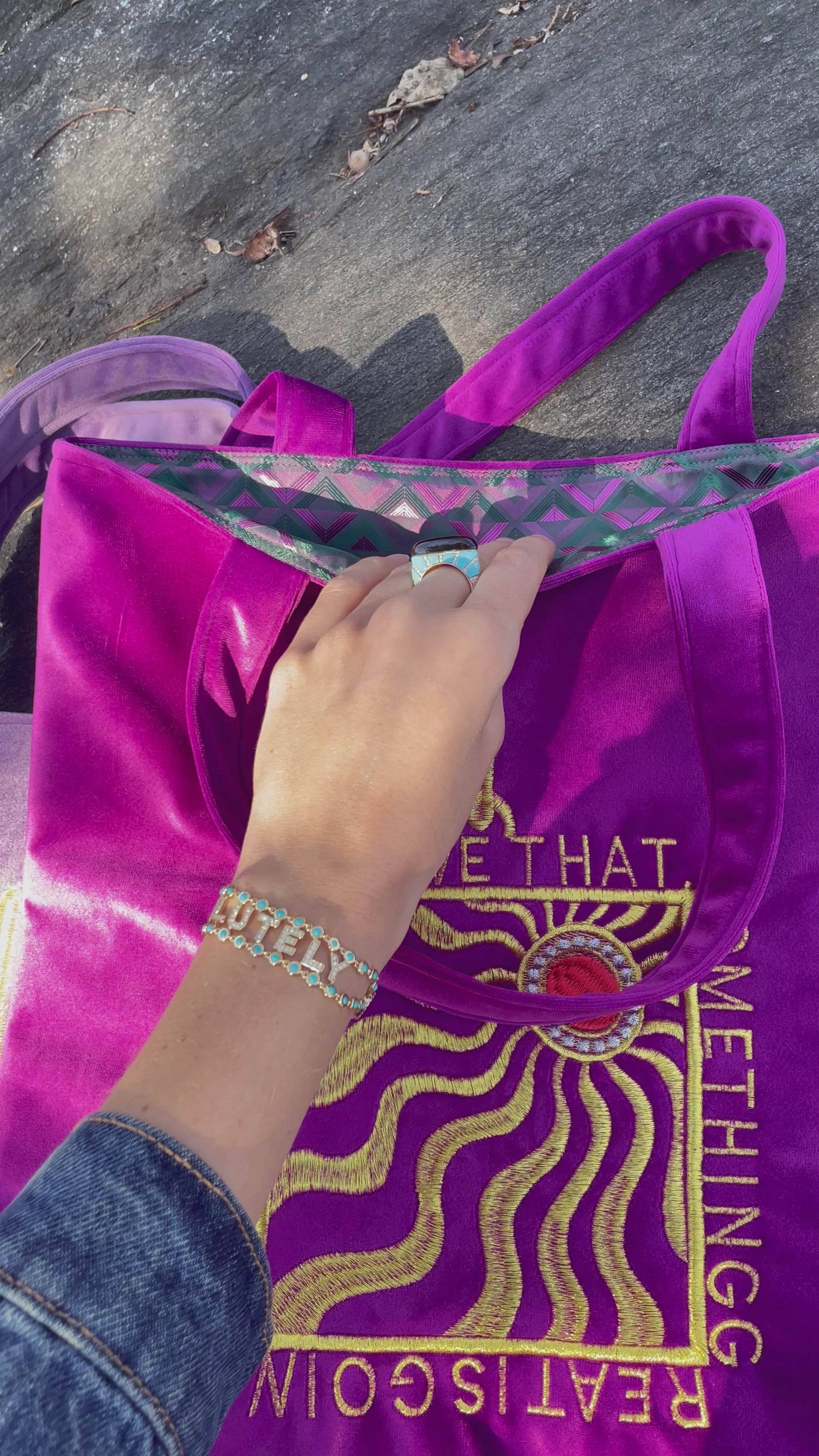 Mantra Velvet Tote Bag