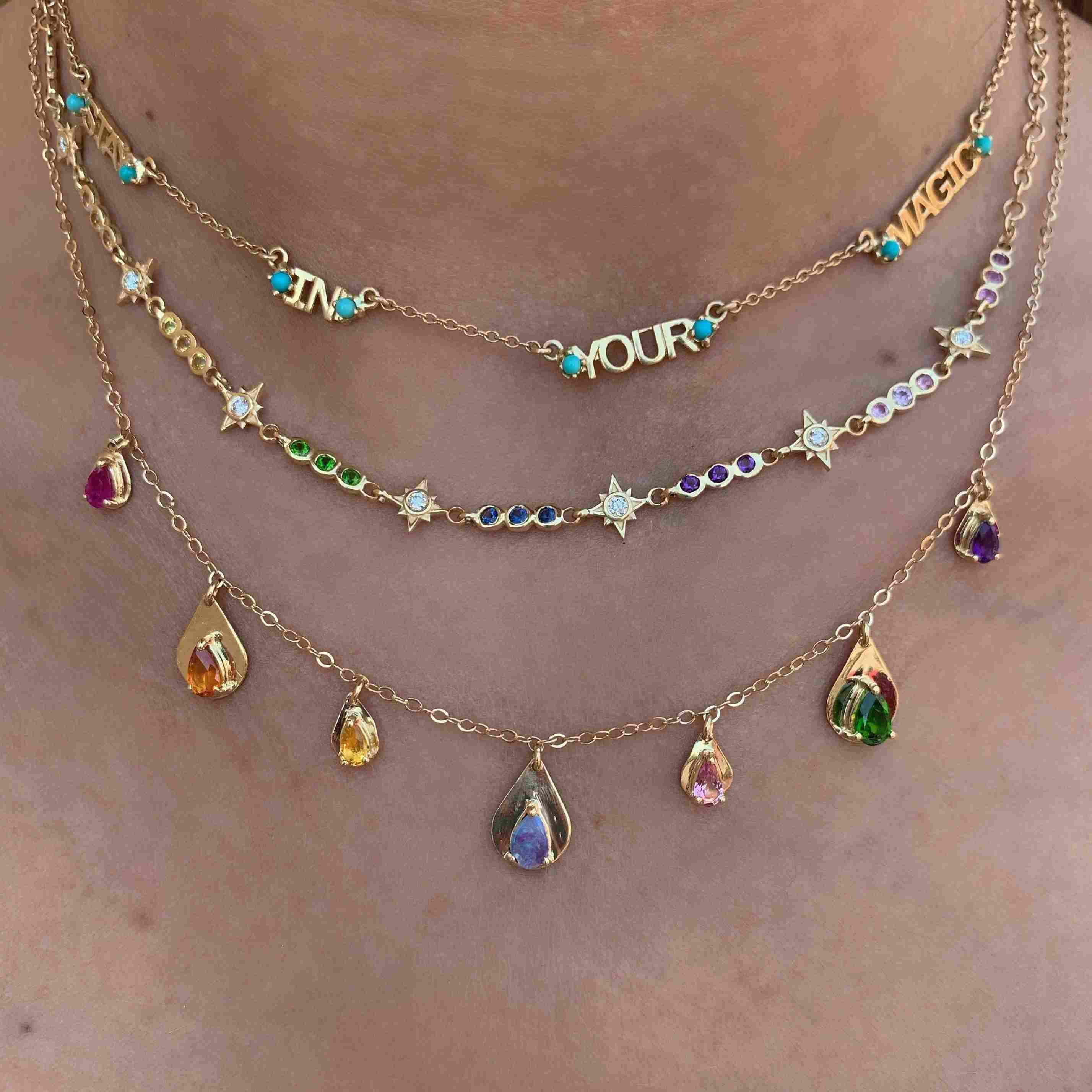 Rainbow Stars Bracelet or Necklace-Bracelets, Necklace-Eden Presley Fine Jewelry