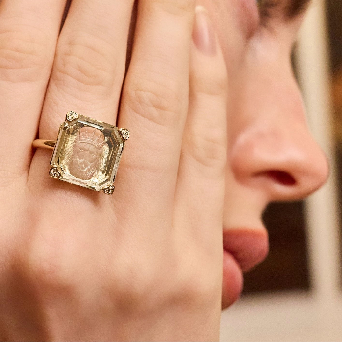Roar Intaglio Ring-Eden Presley Fine Jewelry