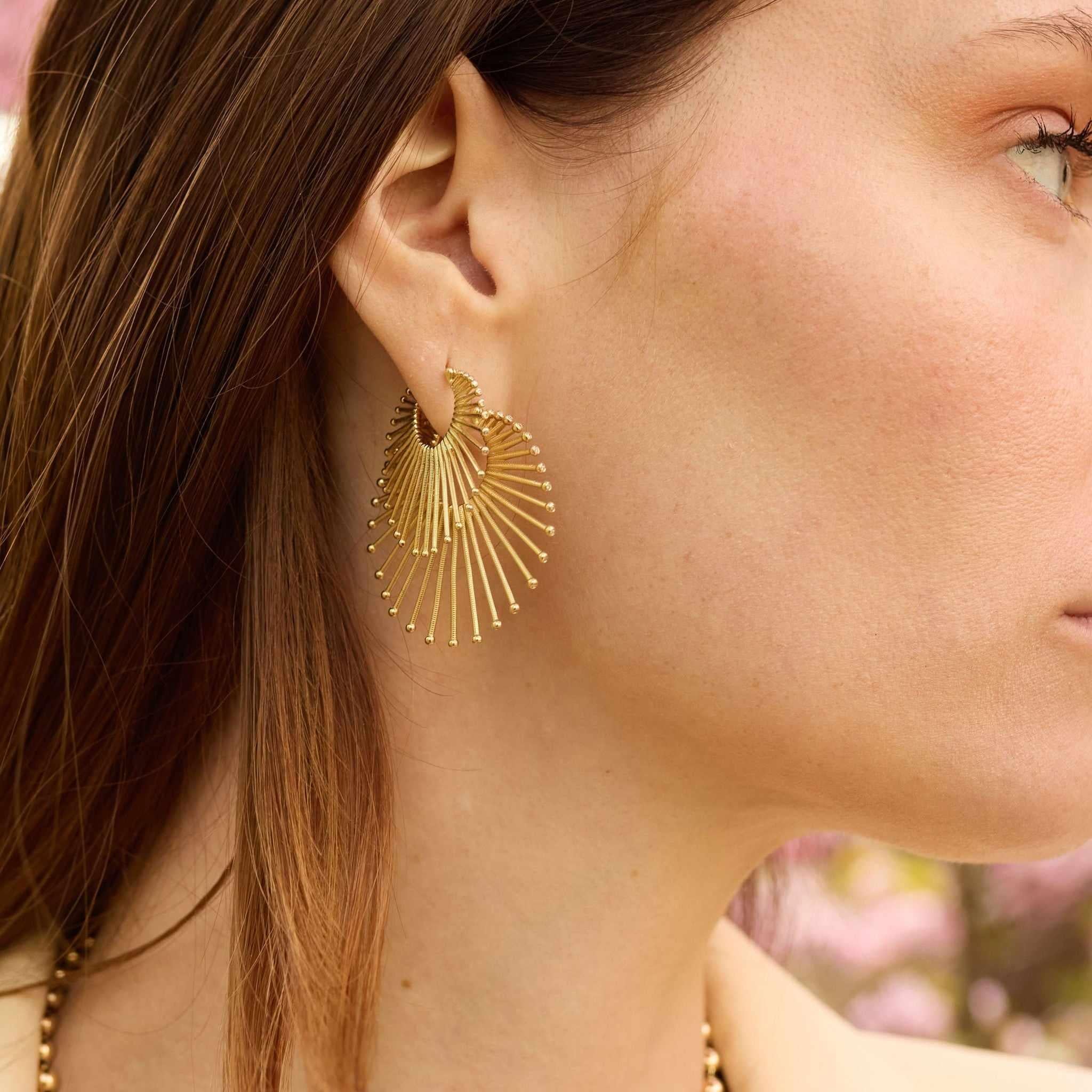 Roar Lion Hoops-Earrings-Eden Presley Fine Jewelry