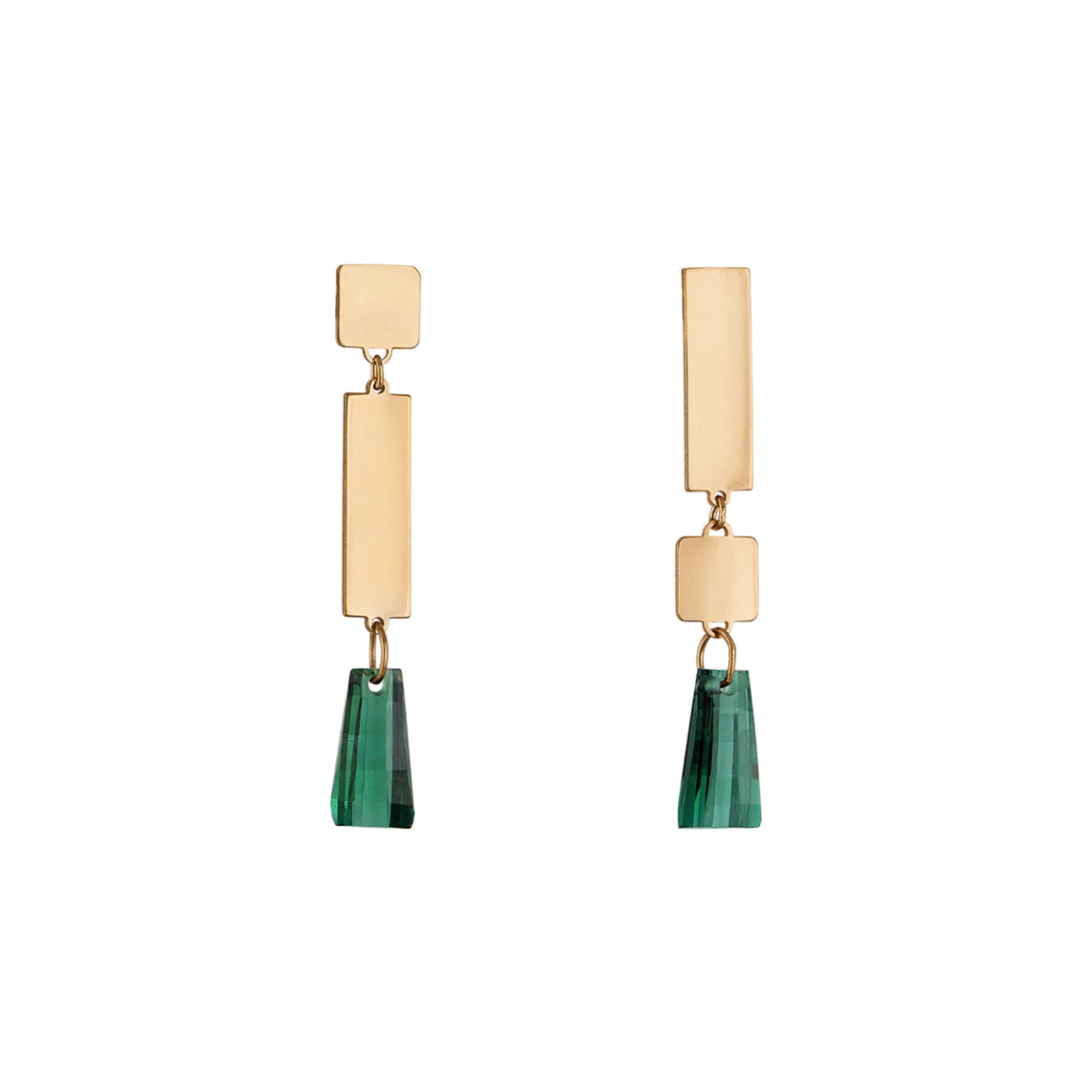 Shine 1.25 Green tourmaline-Earrings-Eden Presley Fine Jewelry