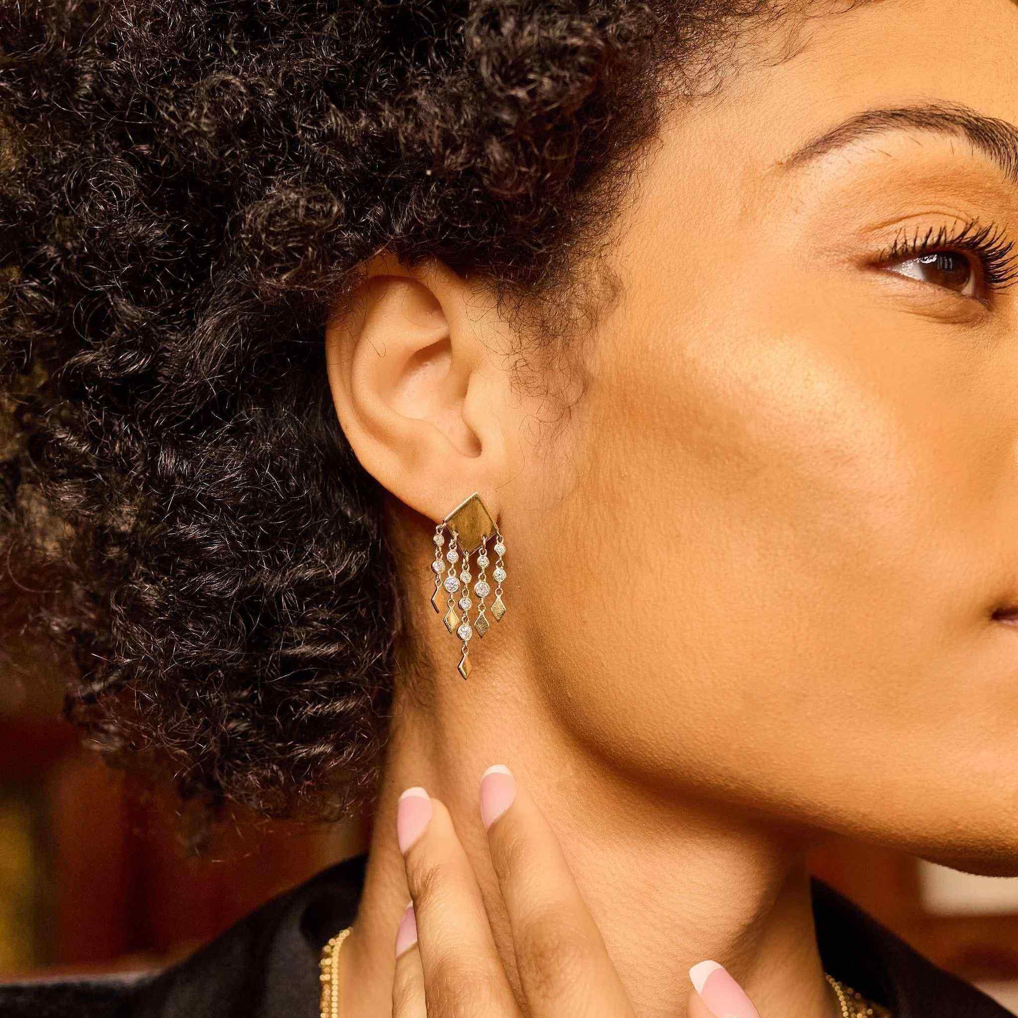 Shine Fringe Earrings - Image 4 | Earrings | Eden Presley