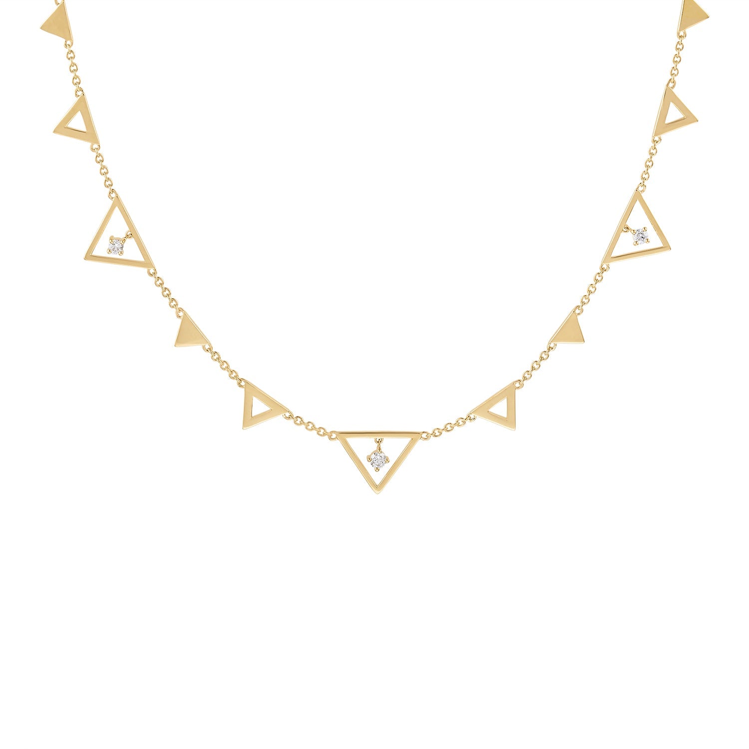 Shine Triangle-Necklace-Eden Presley Fine Jewelry