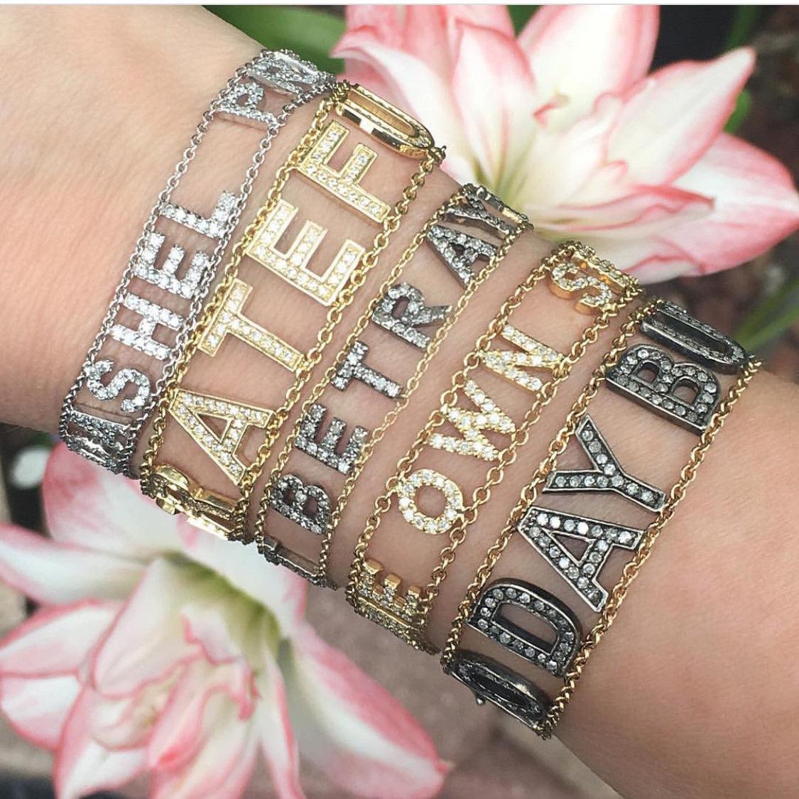 Small Font Mantra Bracelet-Bracelets-Eden Presley Fine Jewelry