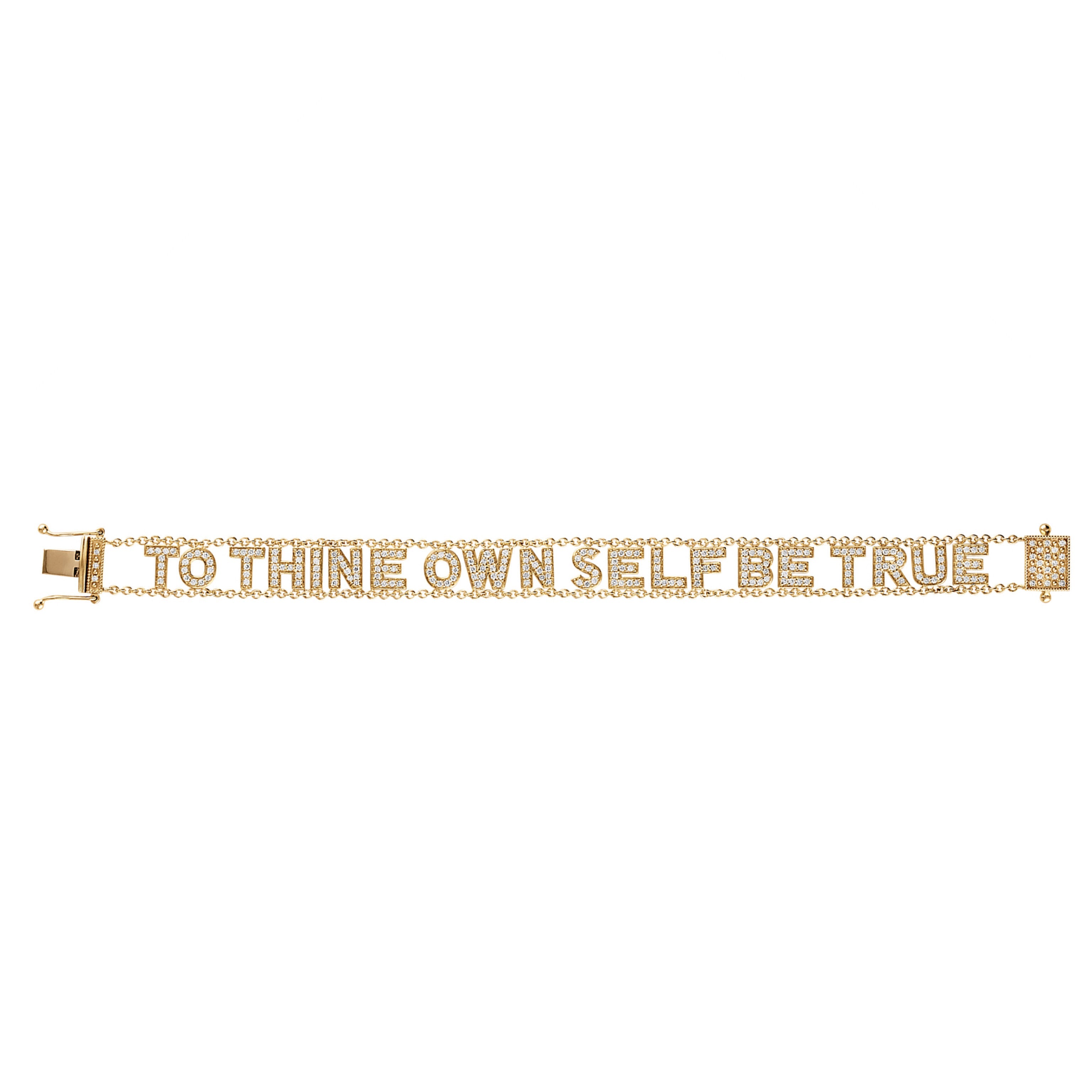 Small Font Mantra Bracelet-Bracelets-Eden Presley Fine Jewelry