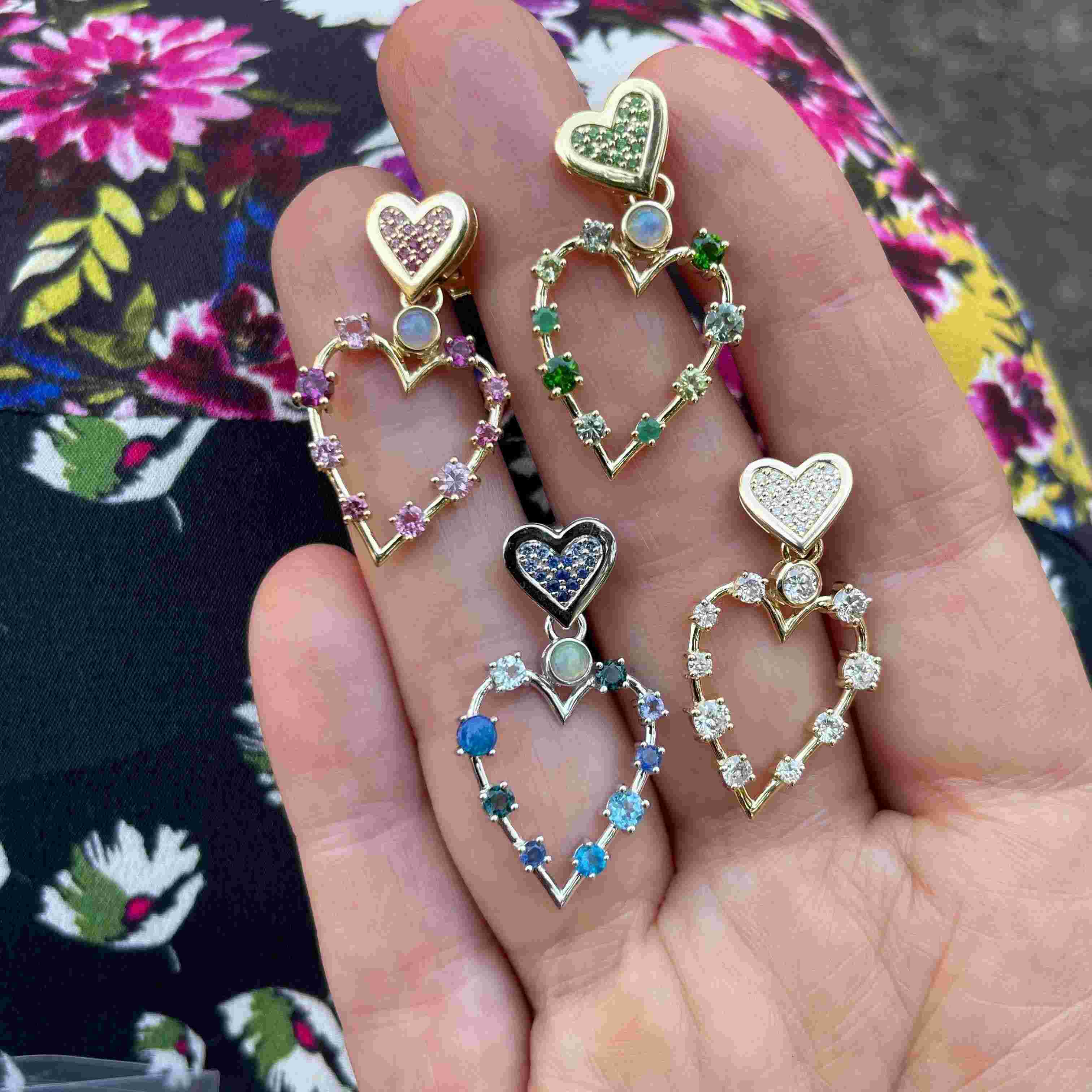 Small Love Transformer Earrings-Multicolor