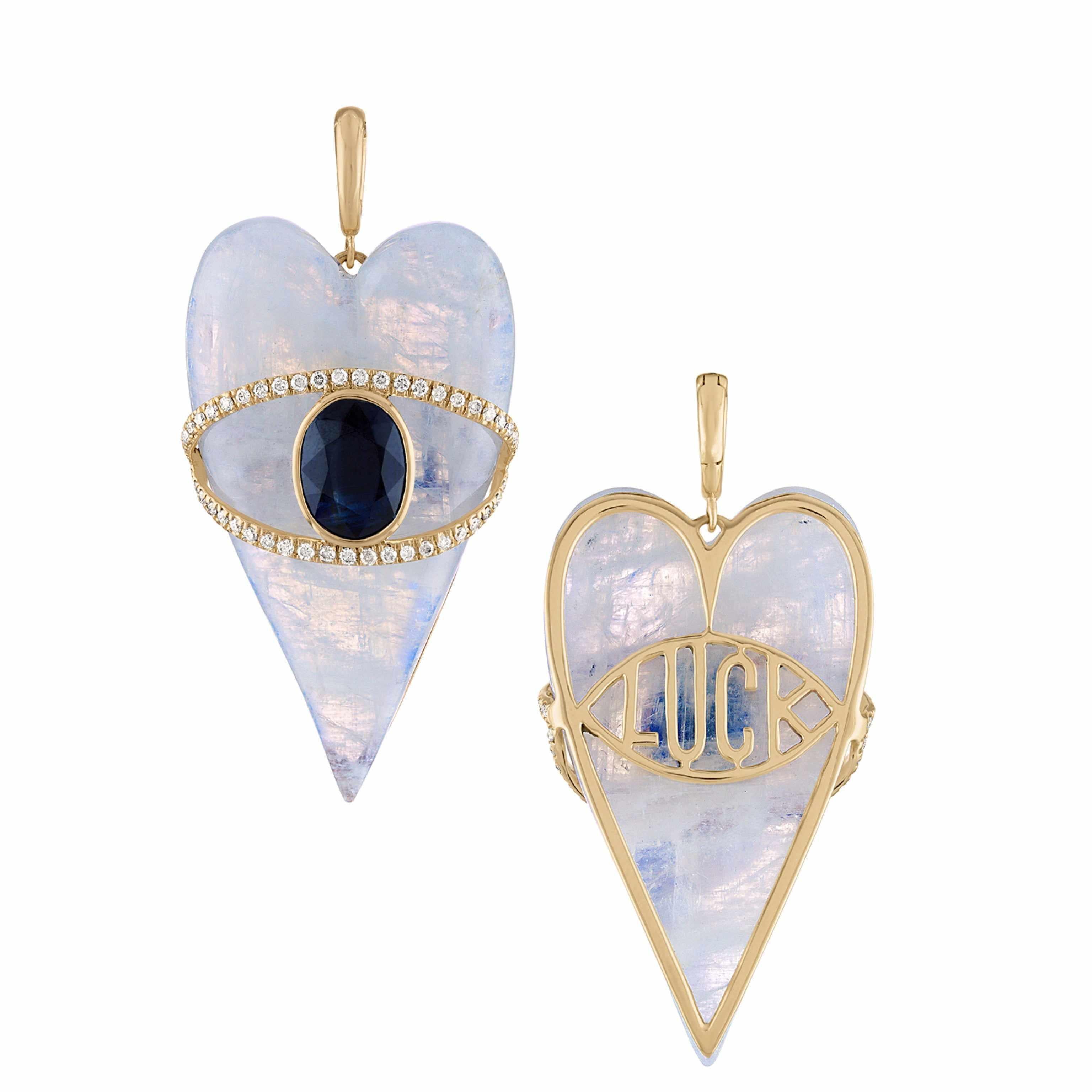 Stoned Heart-Charms & Pendants-Eden Presley Fine Jewelry