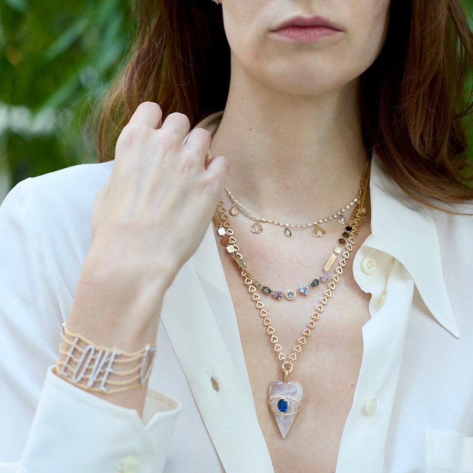 Stoned Heart-Charms & Pendants-Eden Presley Fine Jewelry