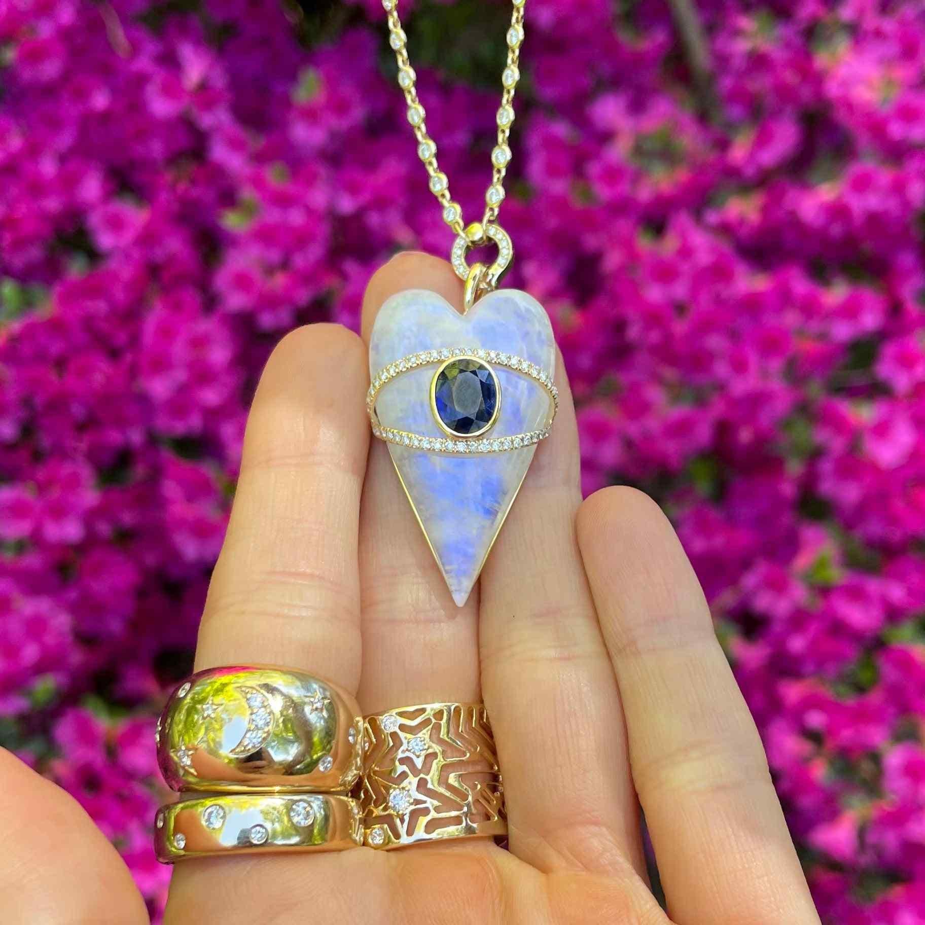 Stoned Heart-Charms & Pendants-Eden Presley Fine Jewelry